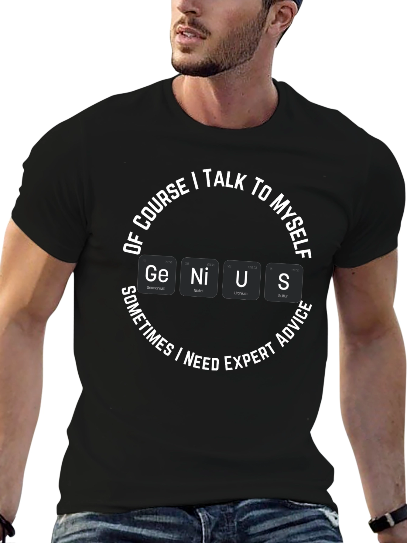 Genius Periodic Table T-Shirt Expert Advice Funny