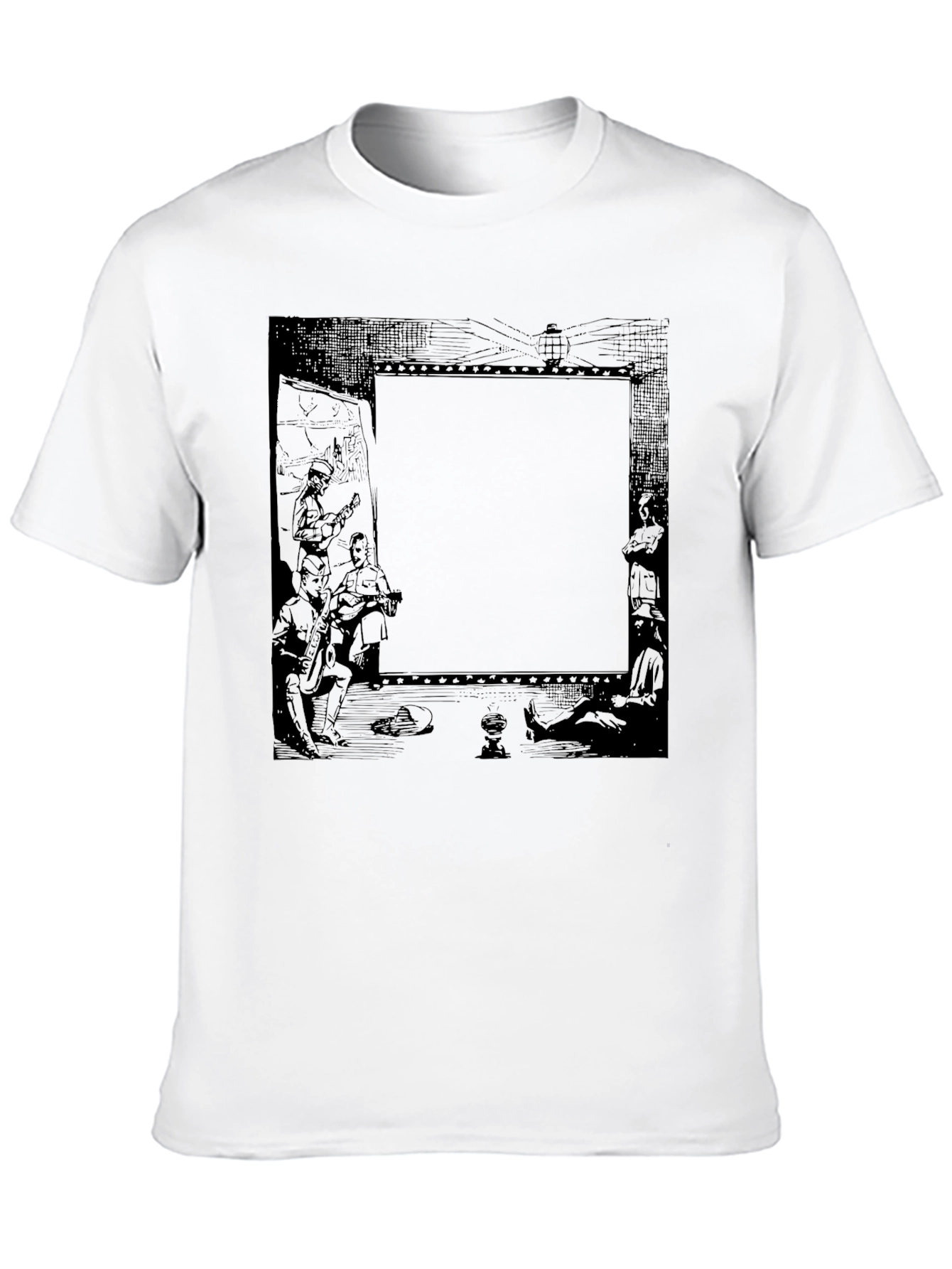 Mens Black Graphic Print T-Shirt