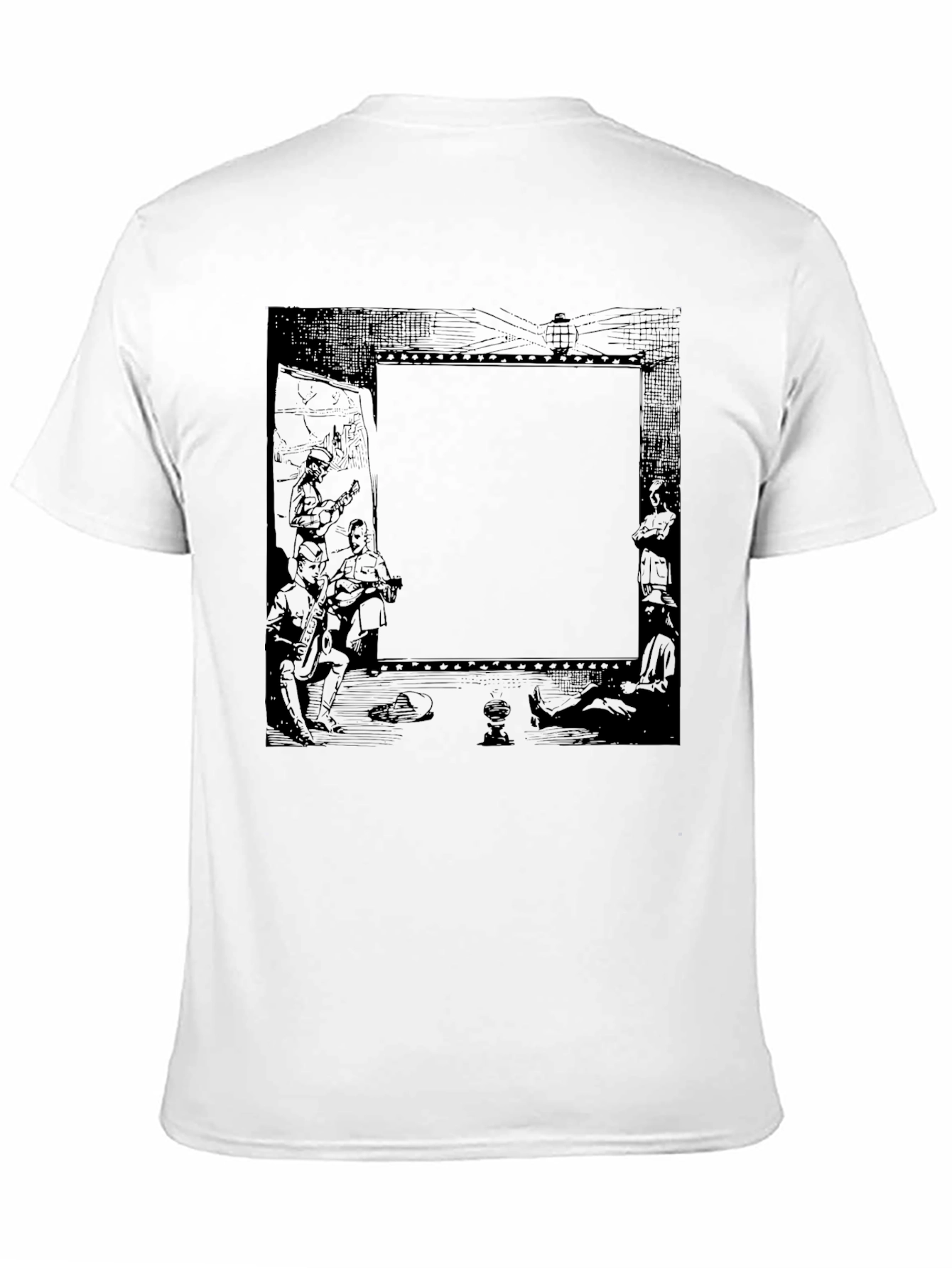Mens Black Graphic Print T-Shirt
