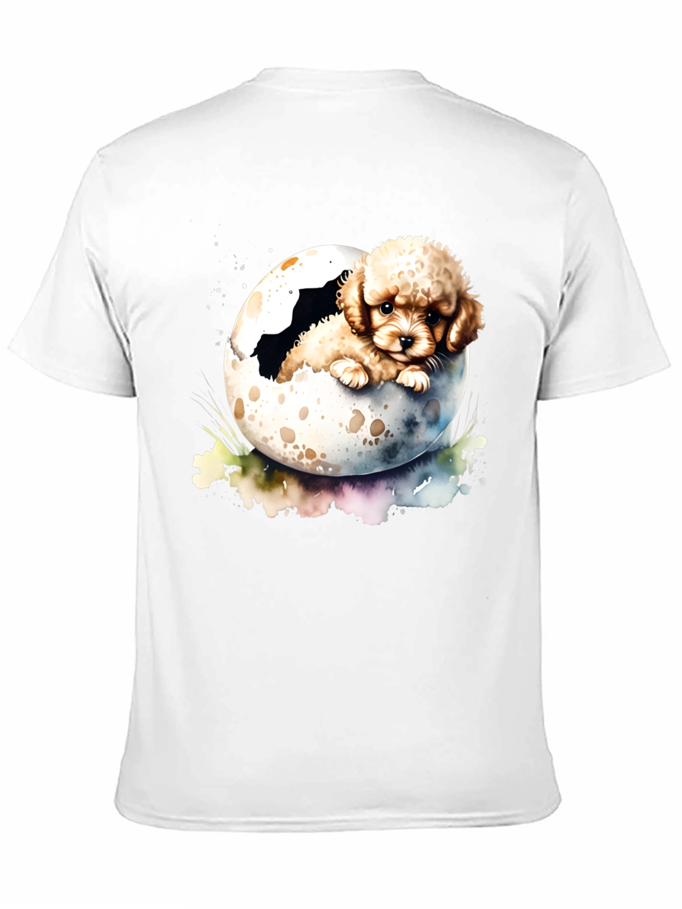 Cute Puppy in Eggshell Mens T-Shirt