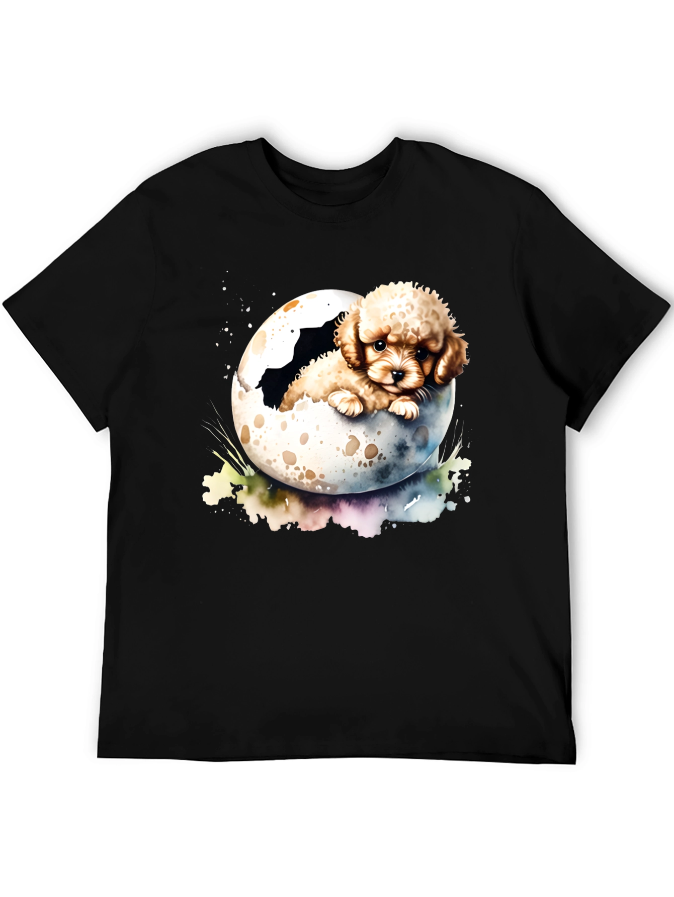 Cute Puppy in Eggshell Mens T-Shirt