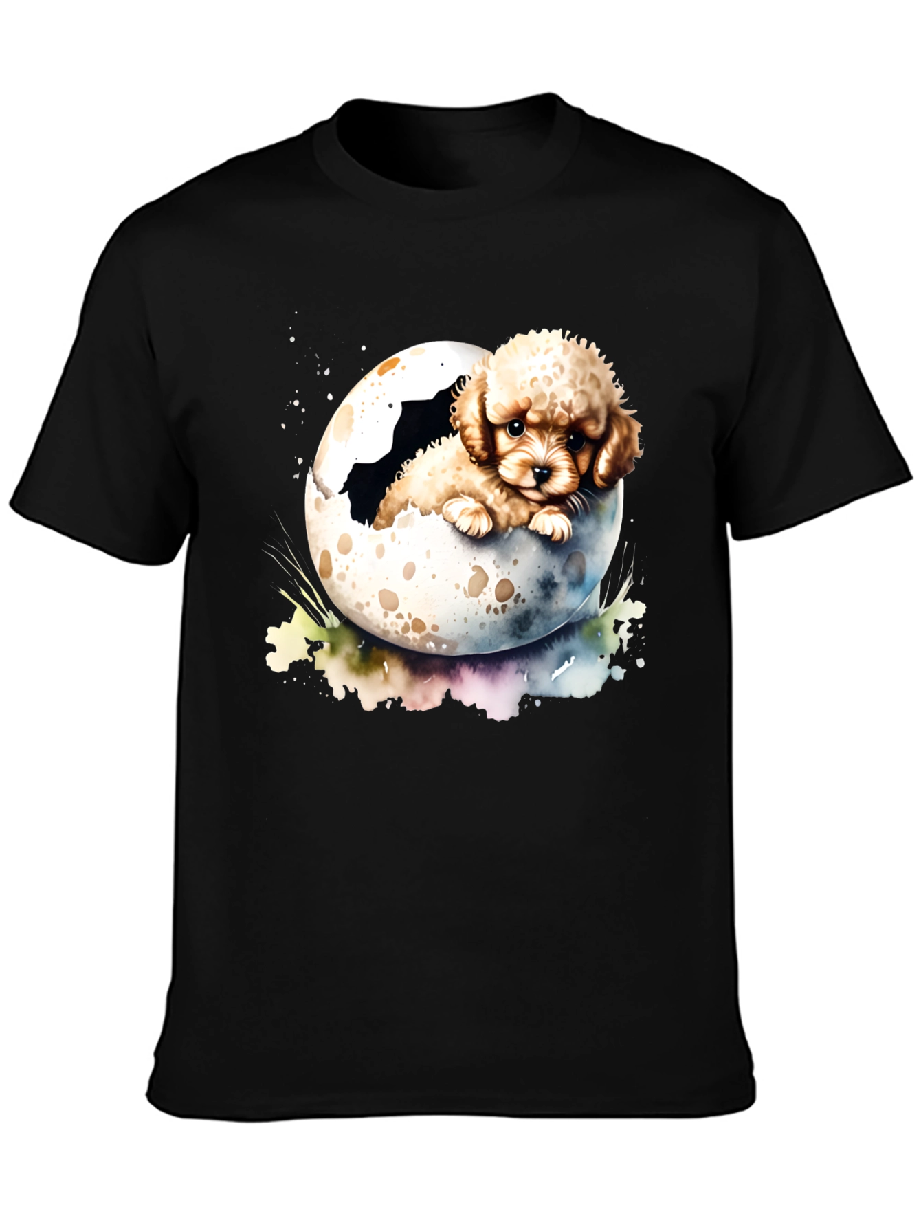 Cute Puppy in Eggshell Mens T-Shirt