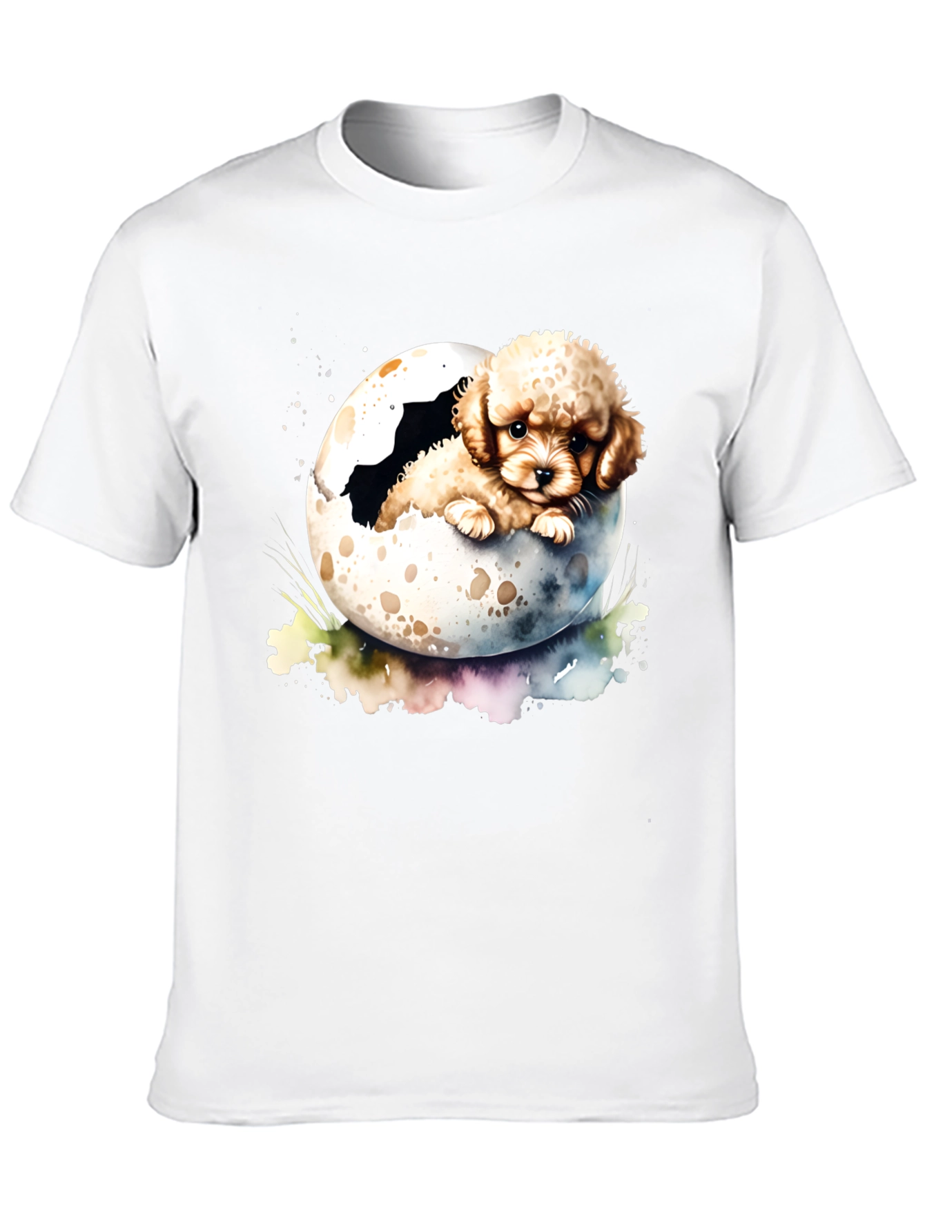 Cute Puppy in Eggshell Mens T-Shirt