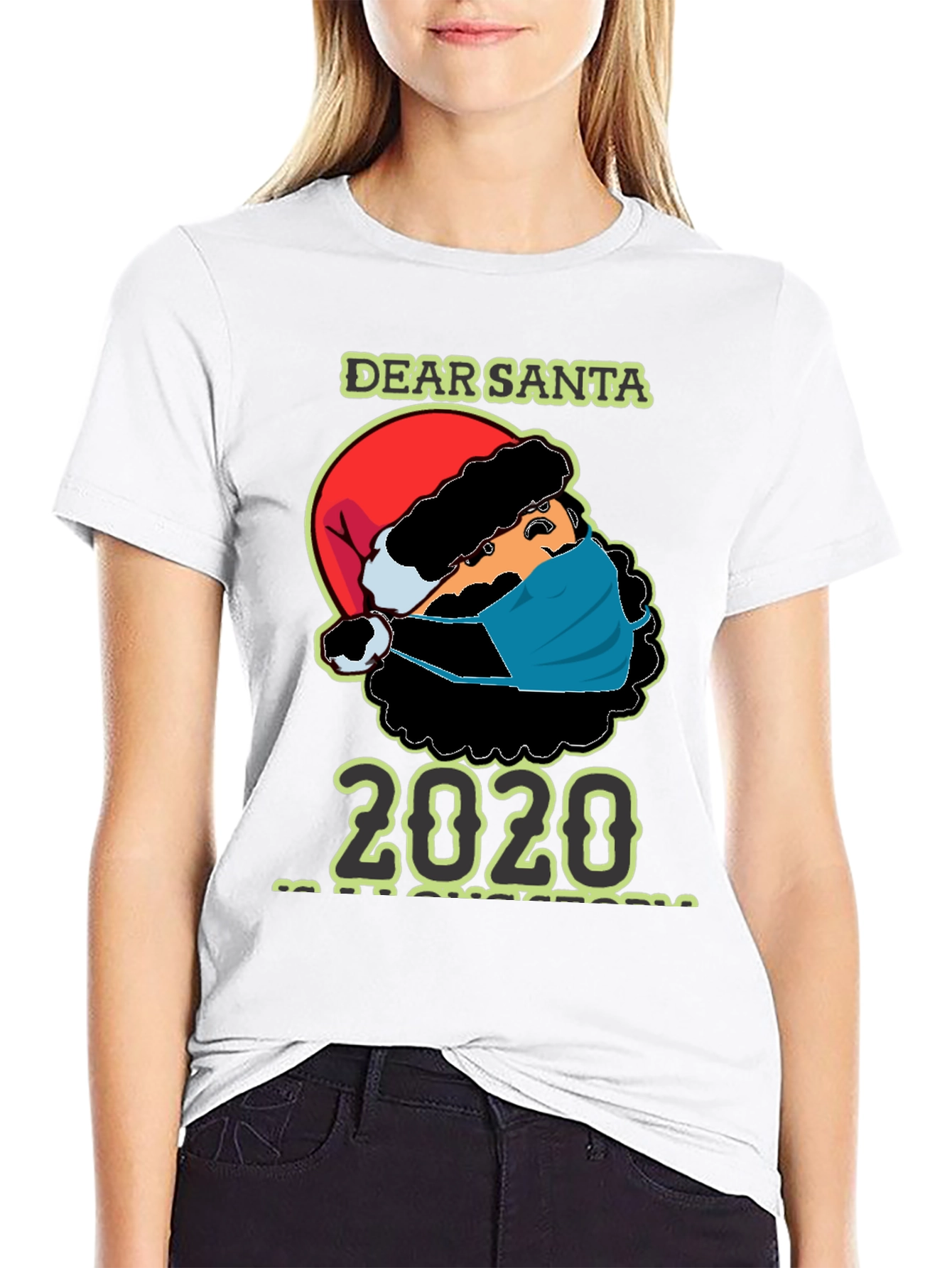 Dear Santa 2020 Masked Santa T-Shirt