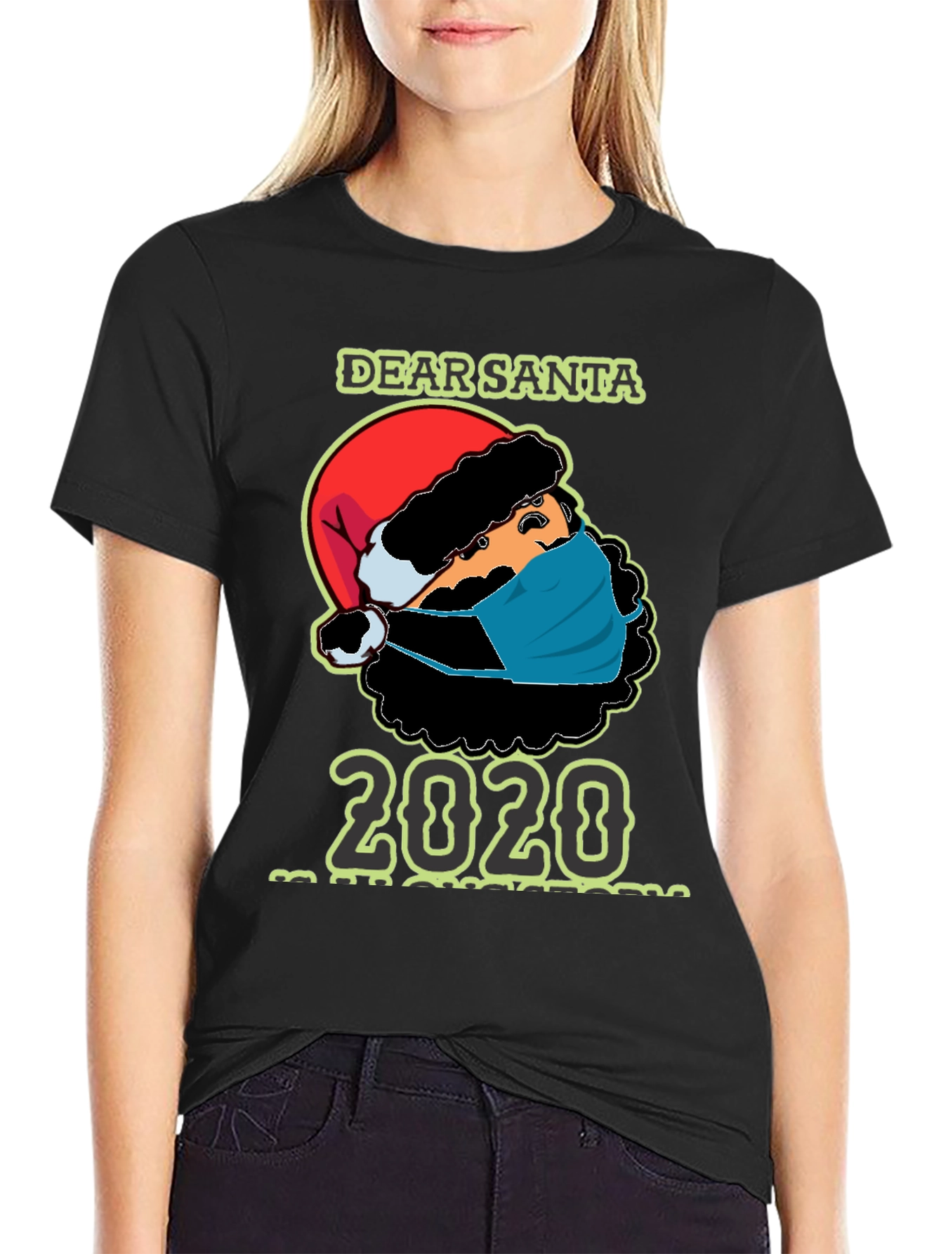 Dear Santa 2020 Masked Santa T-Shirt