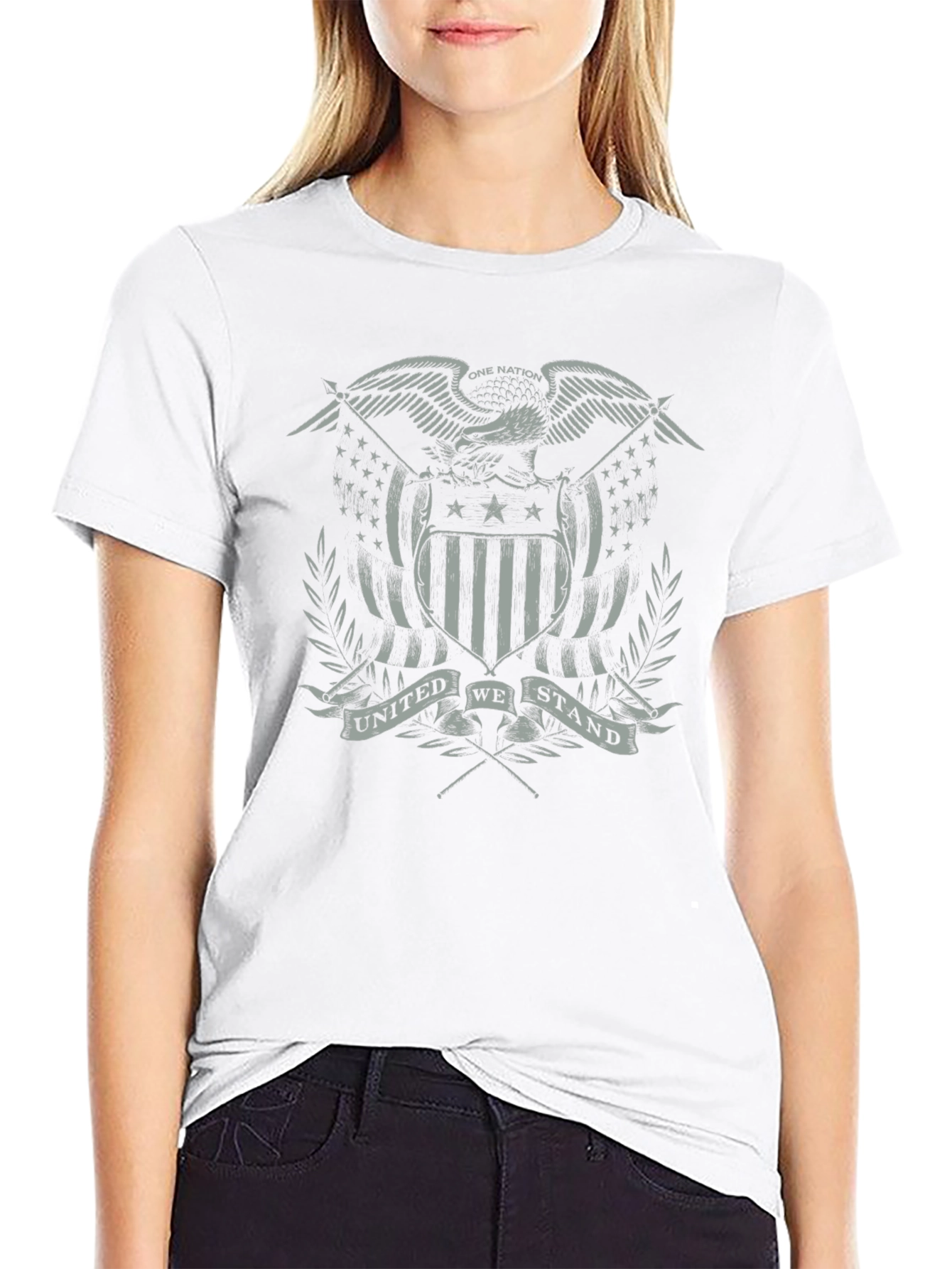 Patriotic United We Stand Graphic T-Shirt