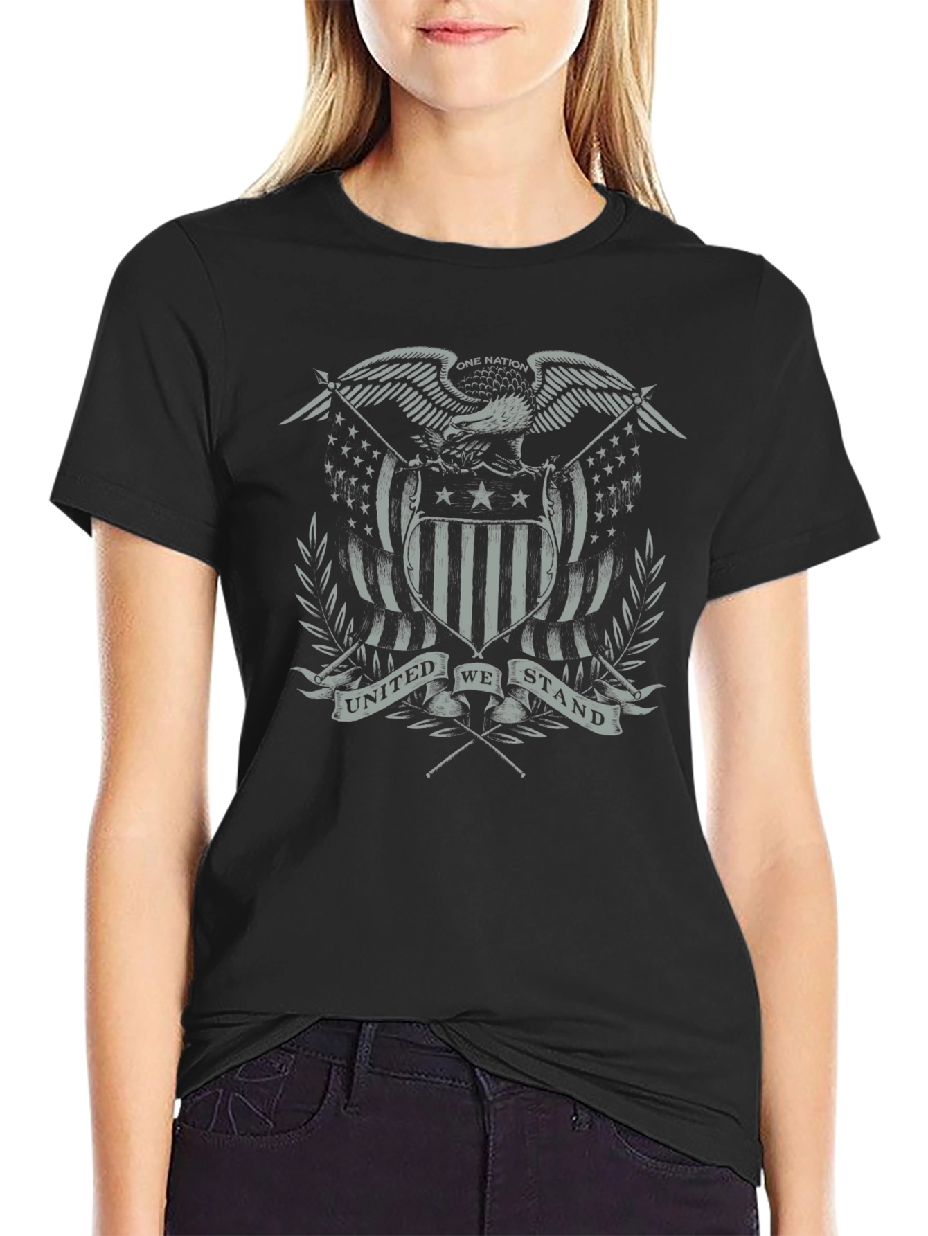 Patriotic United We Stand Graphic T-Shirt