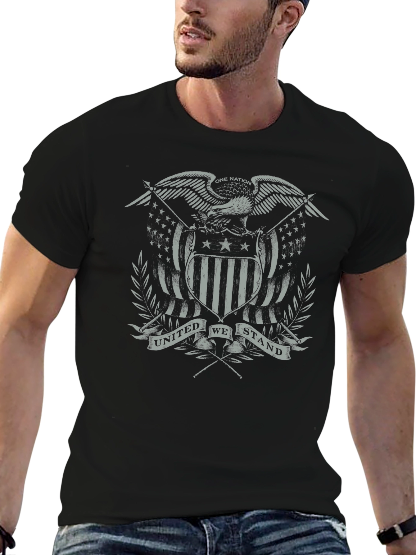 Patriotic United We Stand Graphic T-Shirt