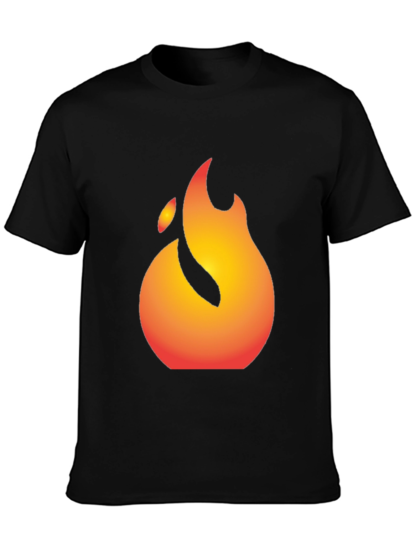 Flaming Graphic Tee - Bold Black T-Shirt