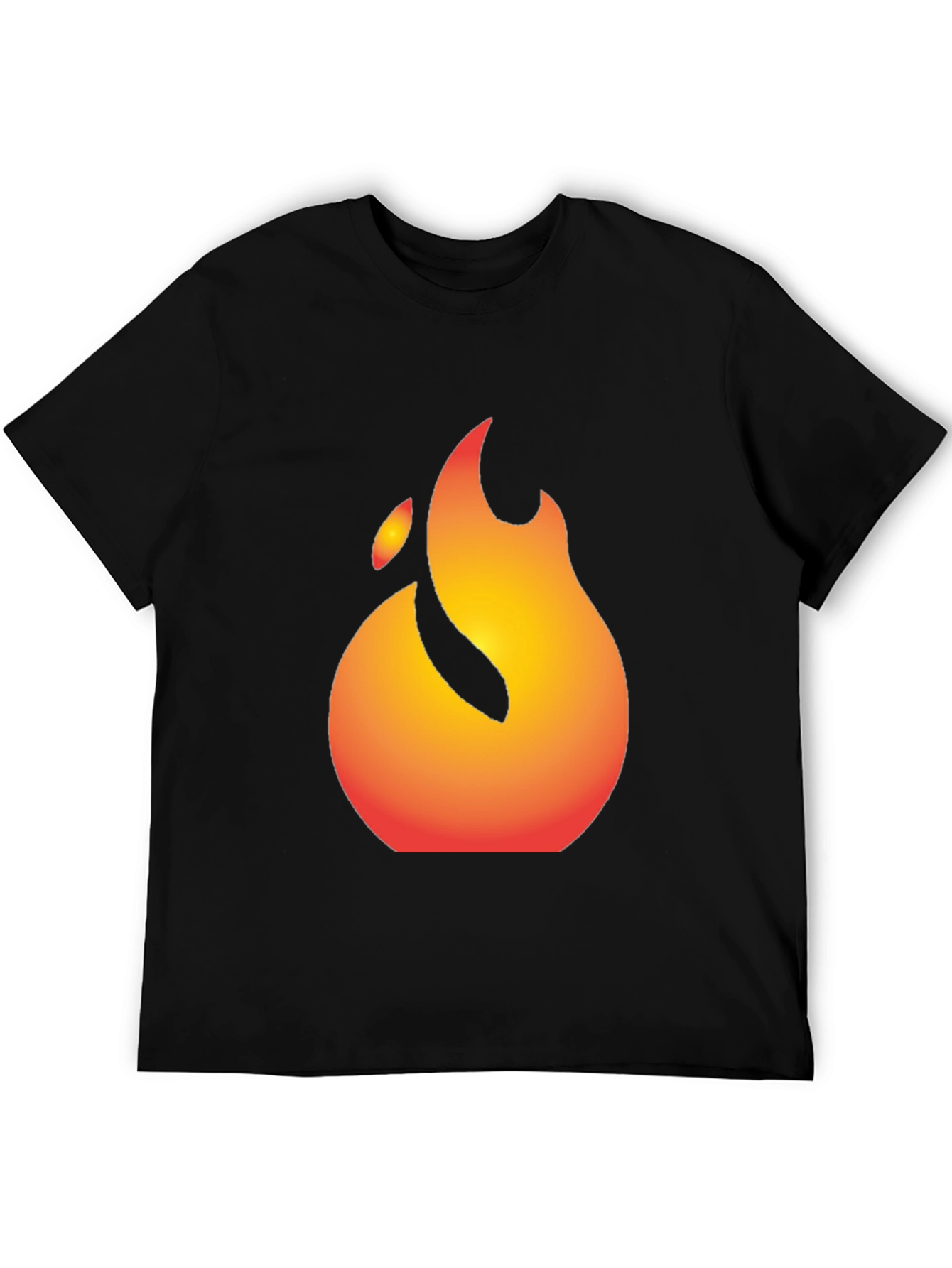 Flaming Graphic Tee - Bold Black T-Shirt