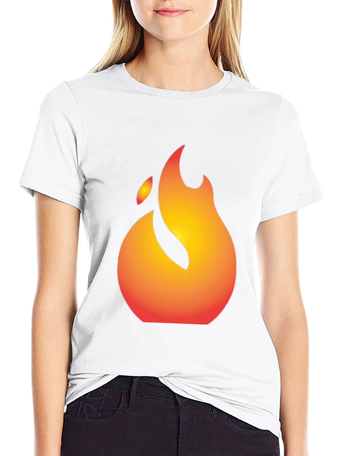 Flaming Graphic Tee - Bold Black T-Shirt