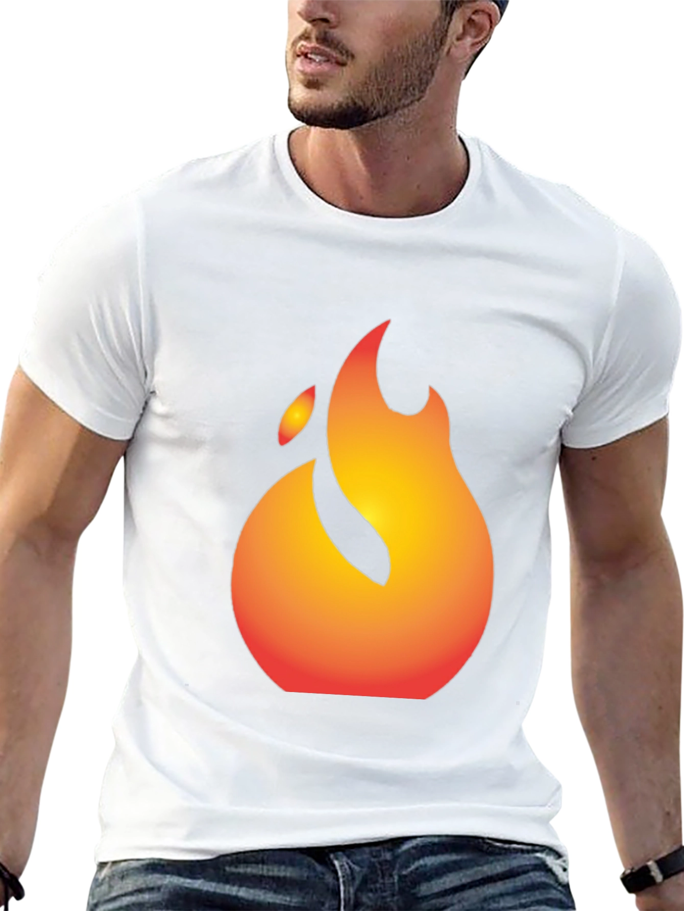 Flaming Graphic Tee - Bold Black T-Shirt