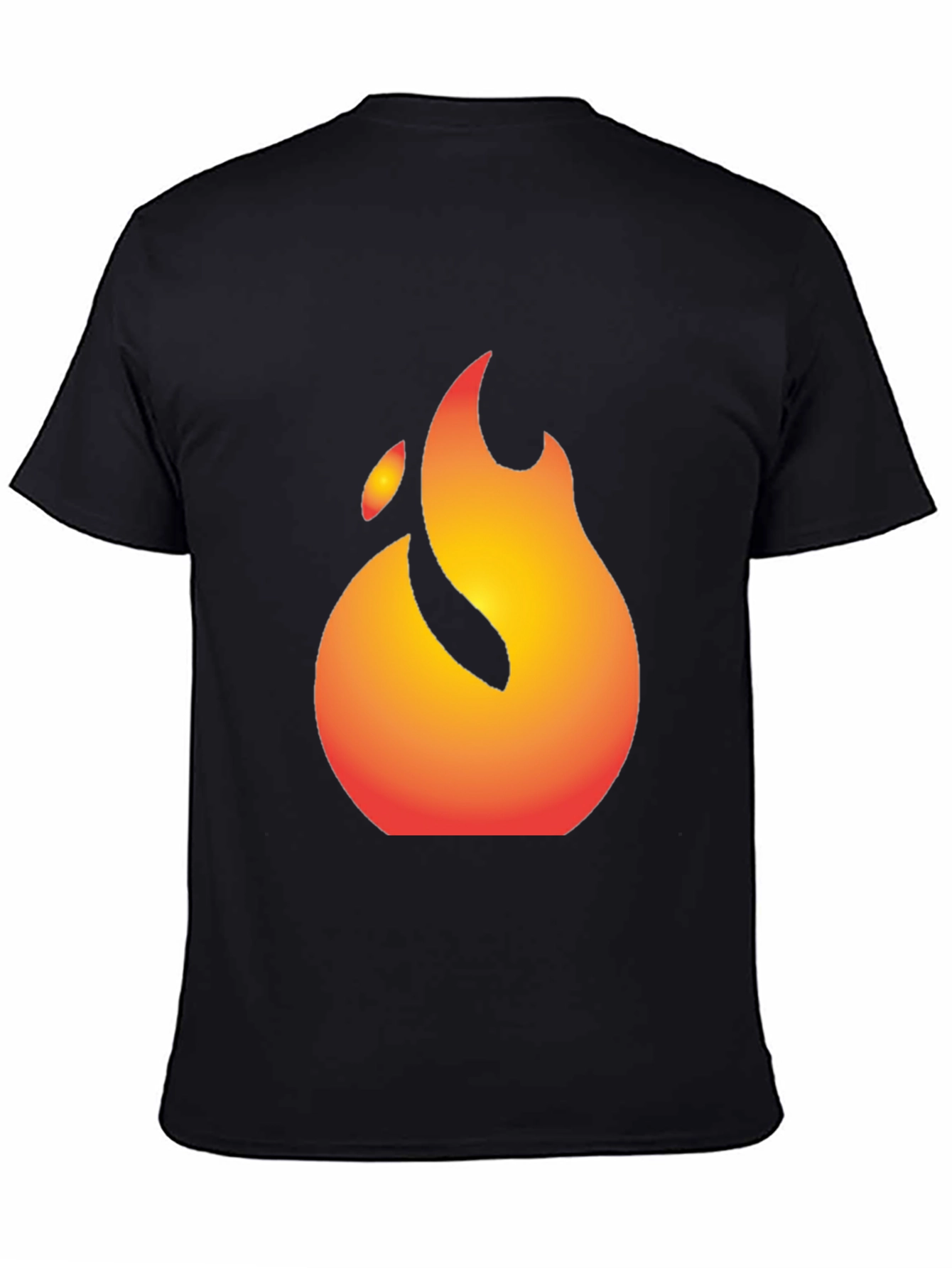 Flaming Graphic Tee - Bold Black T-Shirt
