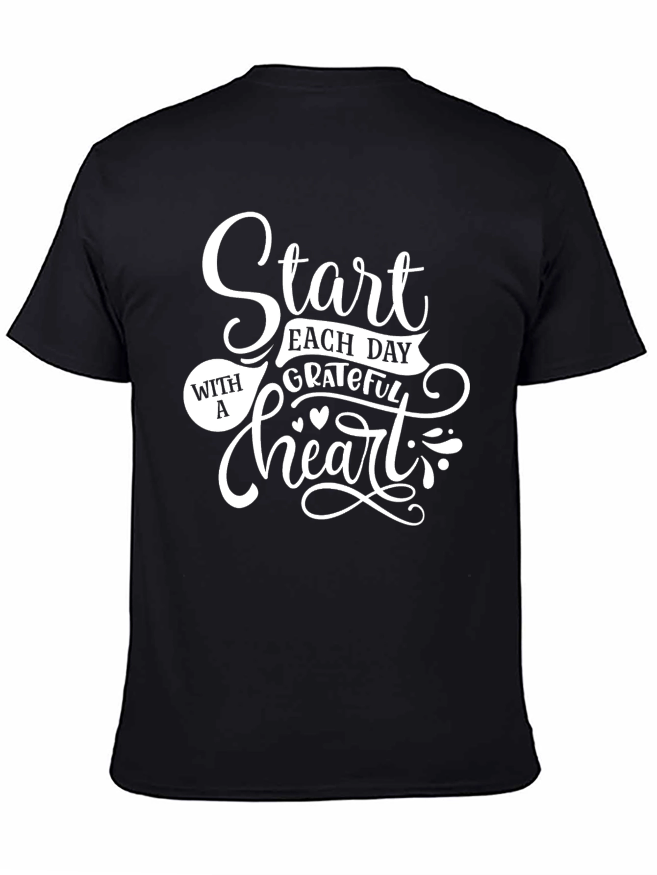 Grateful Heart Black T-Shirt