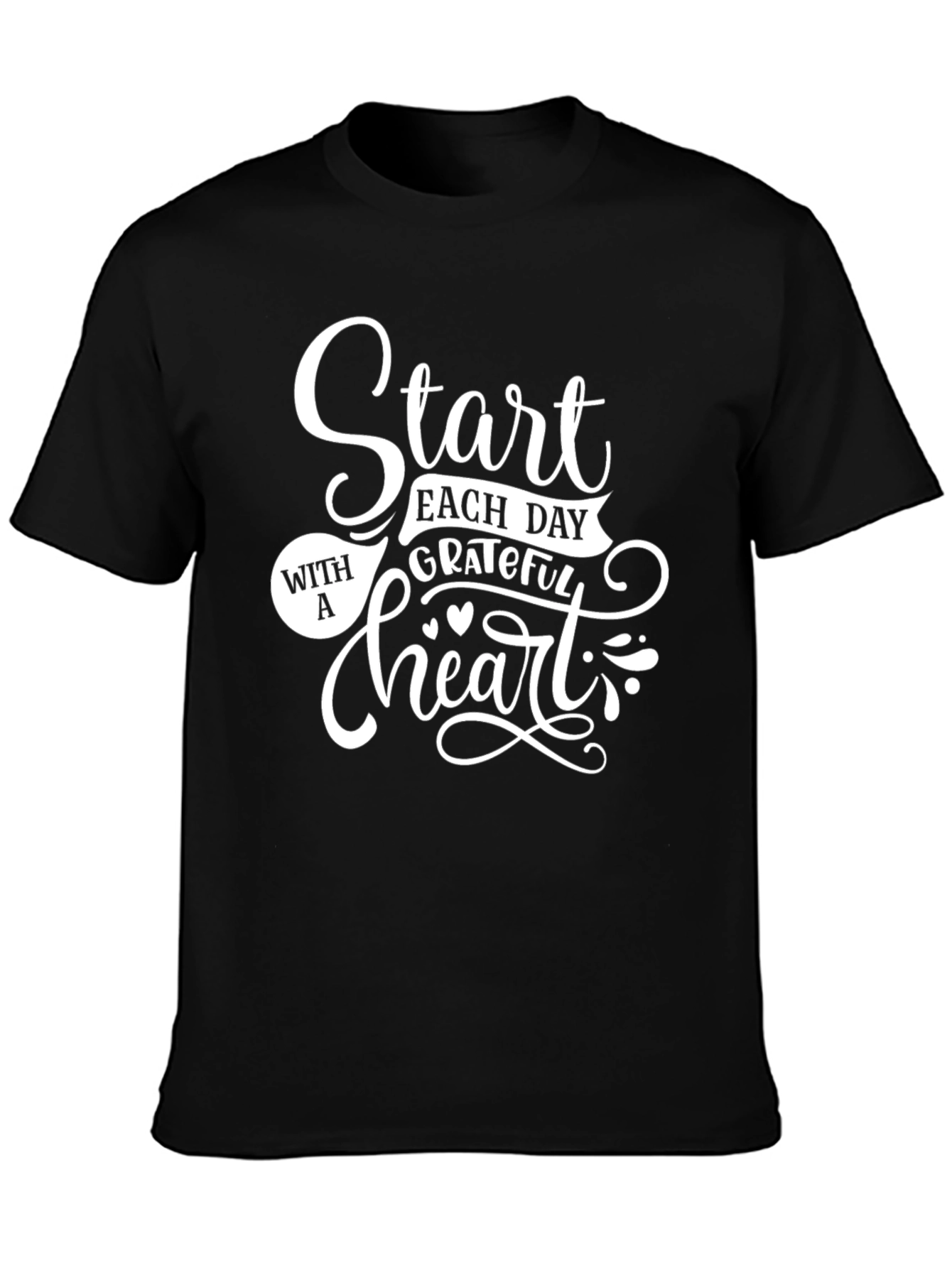 Grateful Heart Black T-Shirt