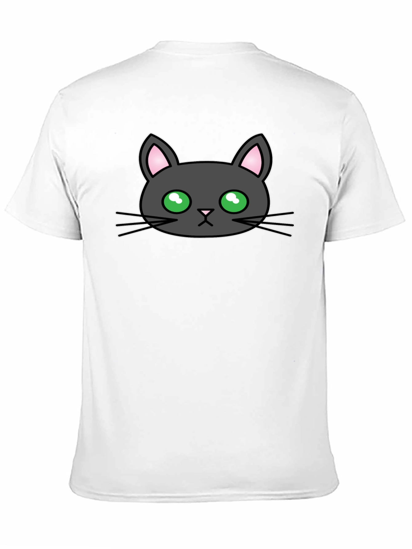 Black Cat Graphic Tee - Cute Cartoon Design