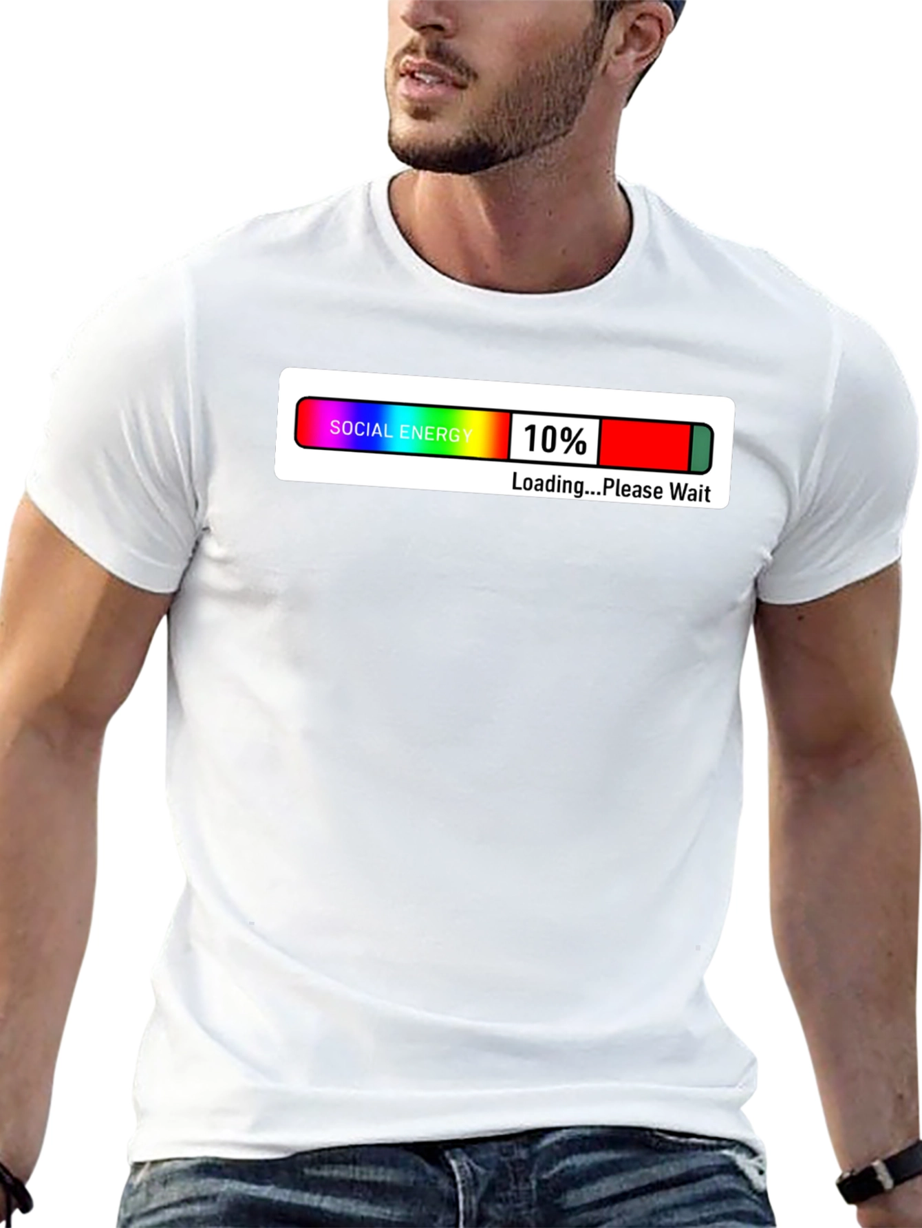 Social Energy Loading Graphic T-Shirt - Black