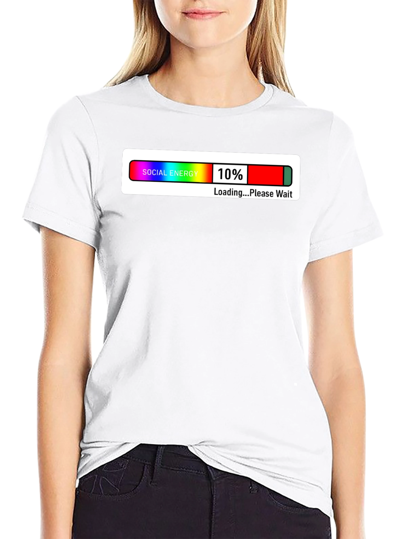 Social Energy Loading Graphic T-Shirt - Black