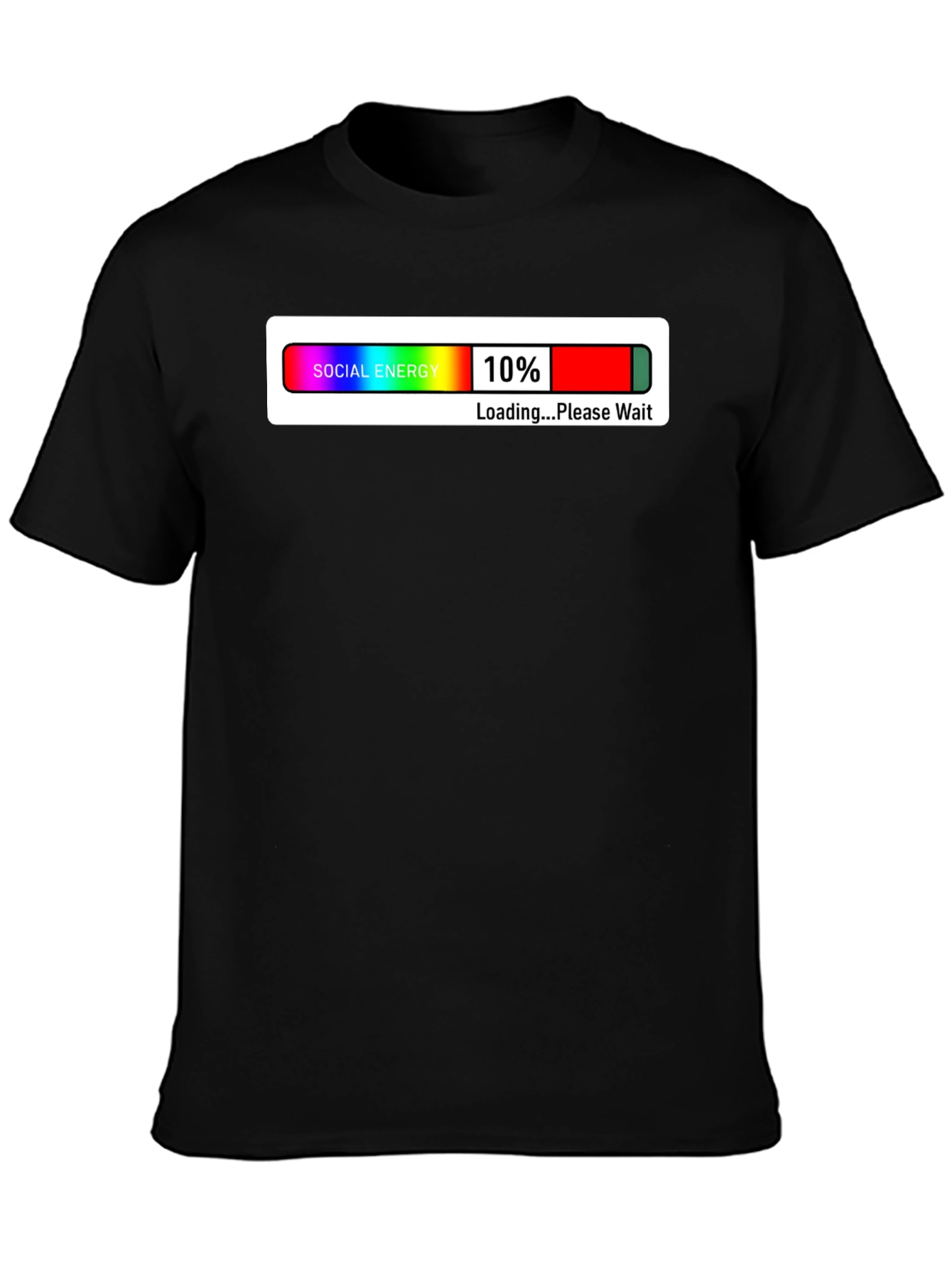Social Energy Loading Graphic T-Shirt - Black