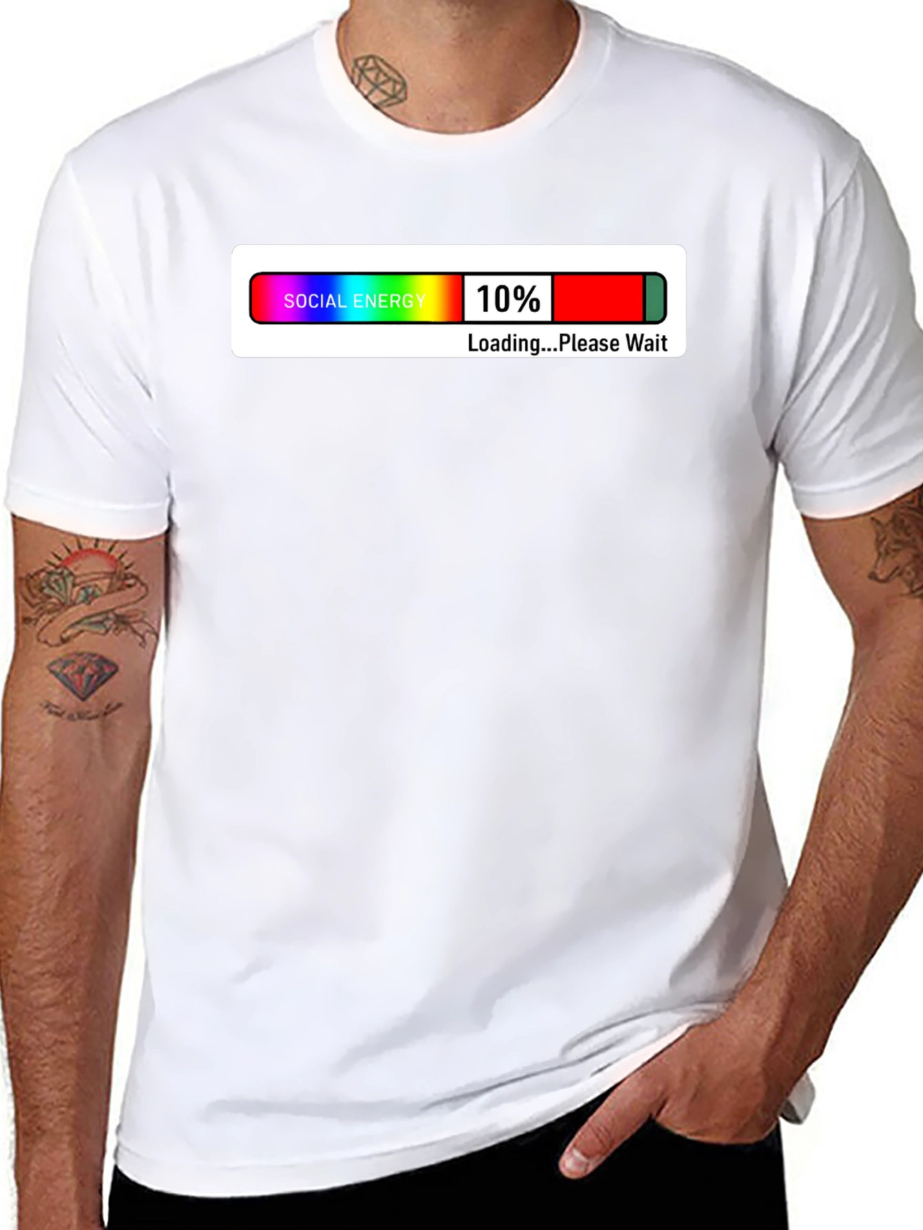 Social Energy Loading Graphic T-Shirt - Black