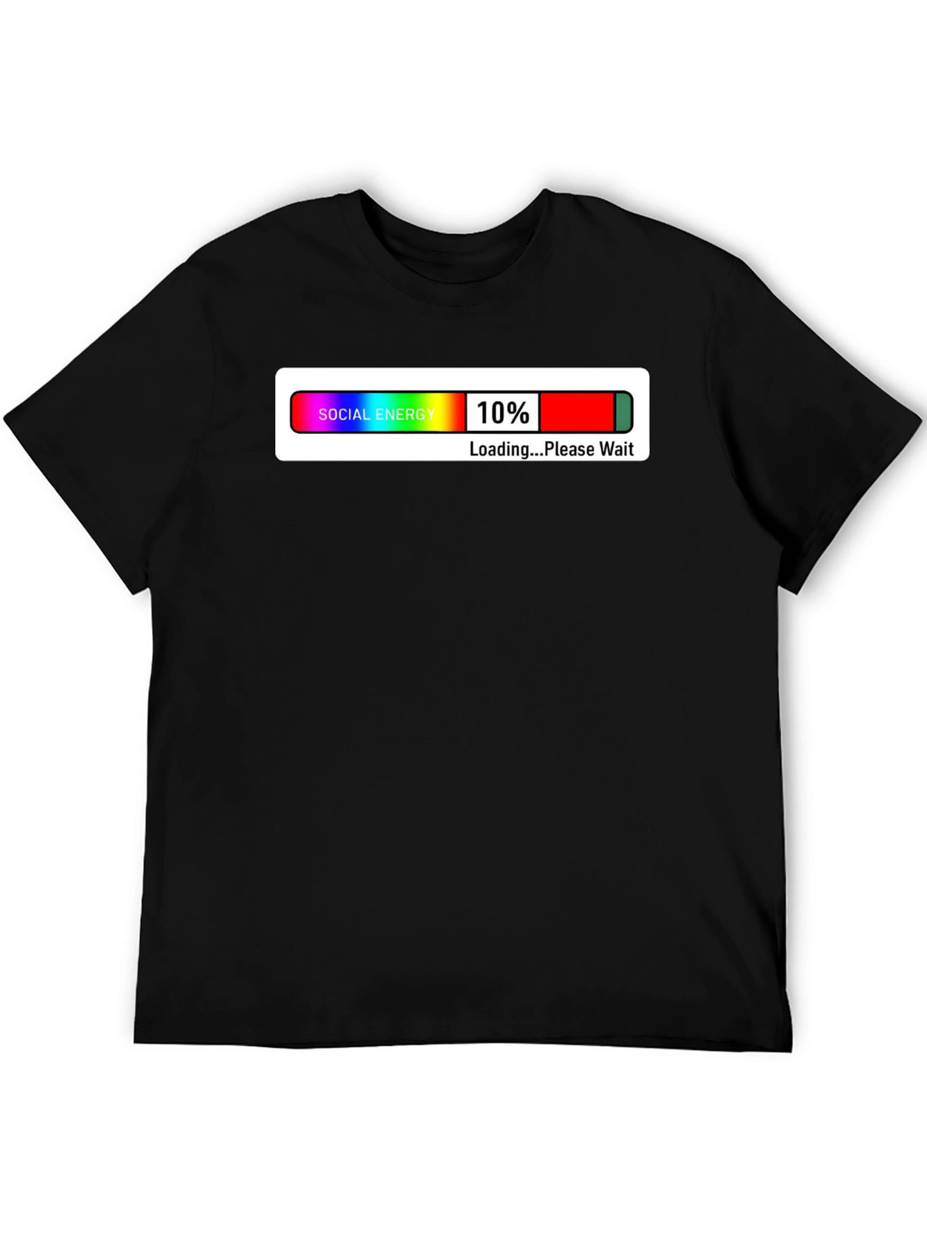 Social Energy Loading Graphic T-Shirt - Black