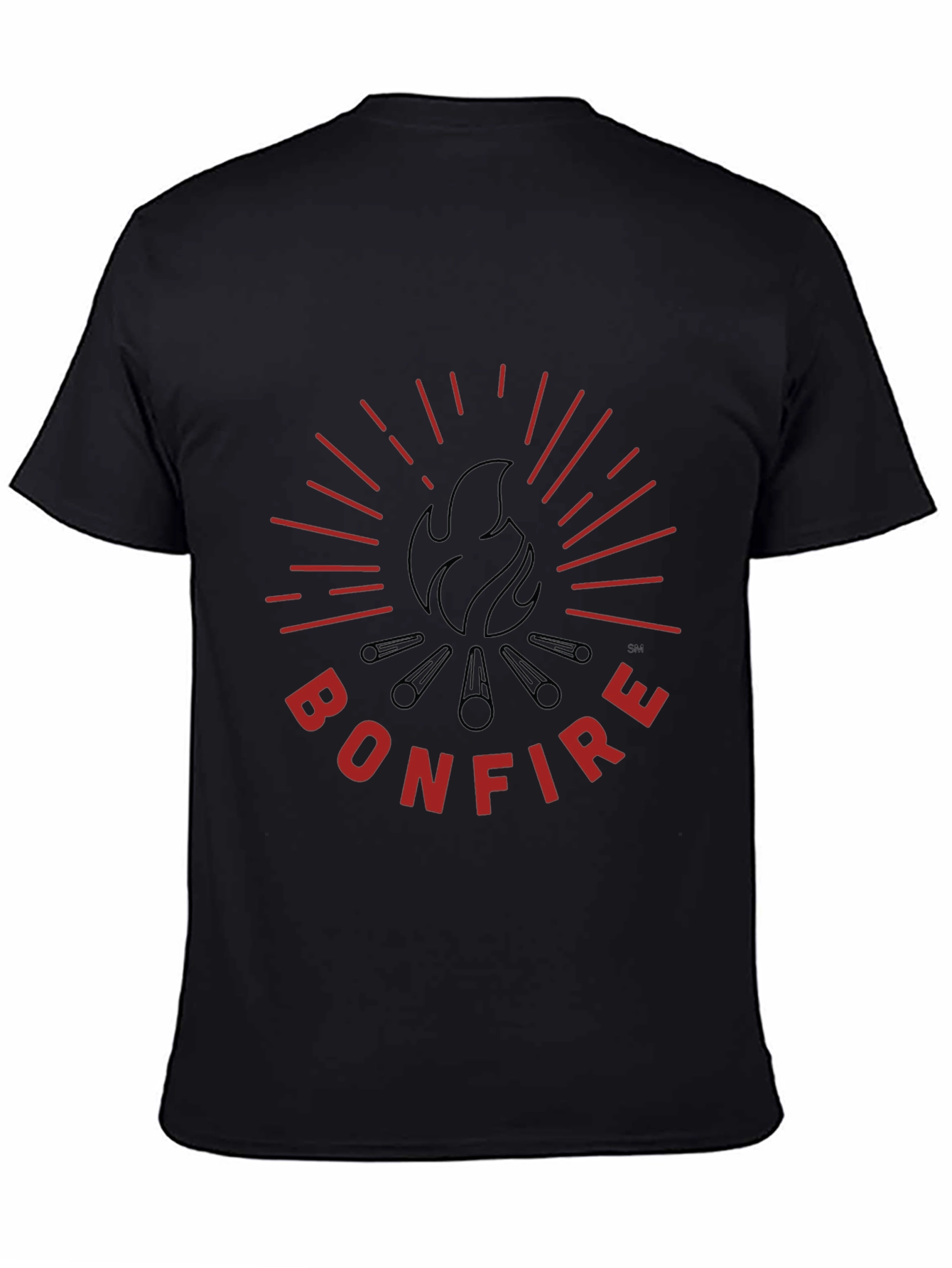 Bonfire Graphic Tee - Black Cotton T-Shirt