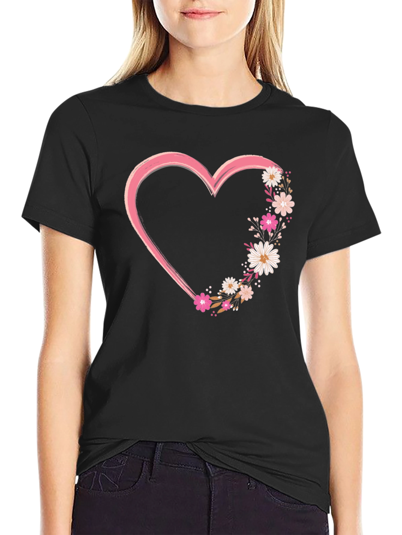 Floral Heart Graphic Tee