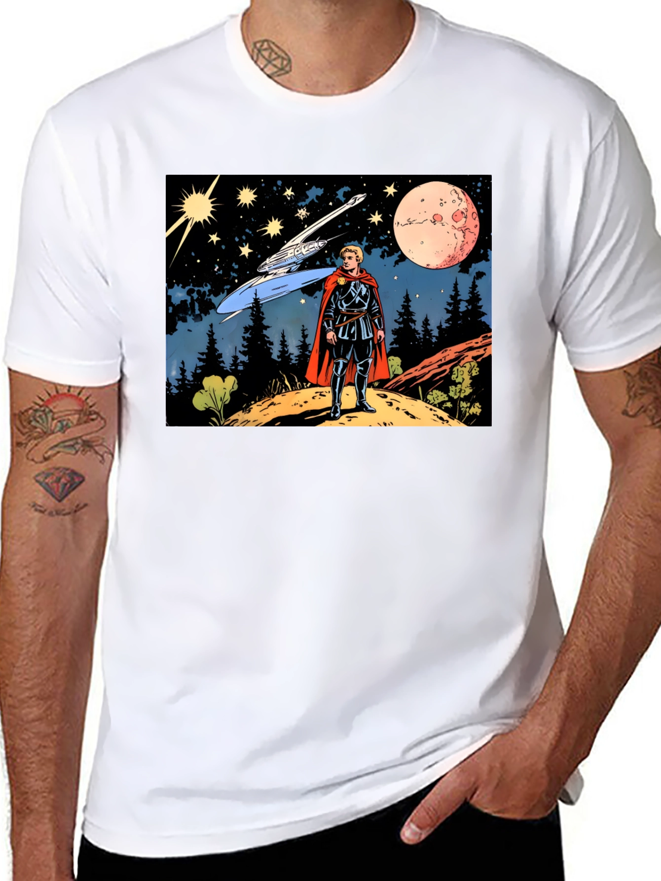 Retro Sci-Fi T-Shirt - Galactic Explorer