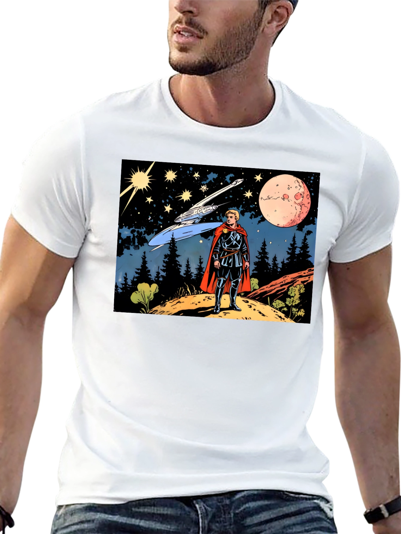 Retro Sci-Fi T-Shirt - Galactic Explorer