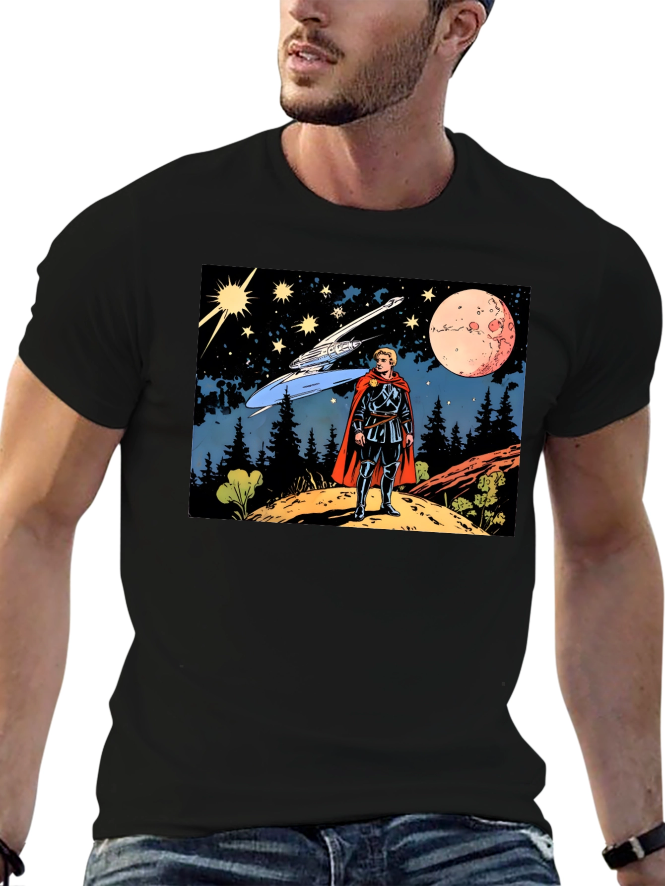Retro Sci-Fi T-Shirt - Galactic Explorer