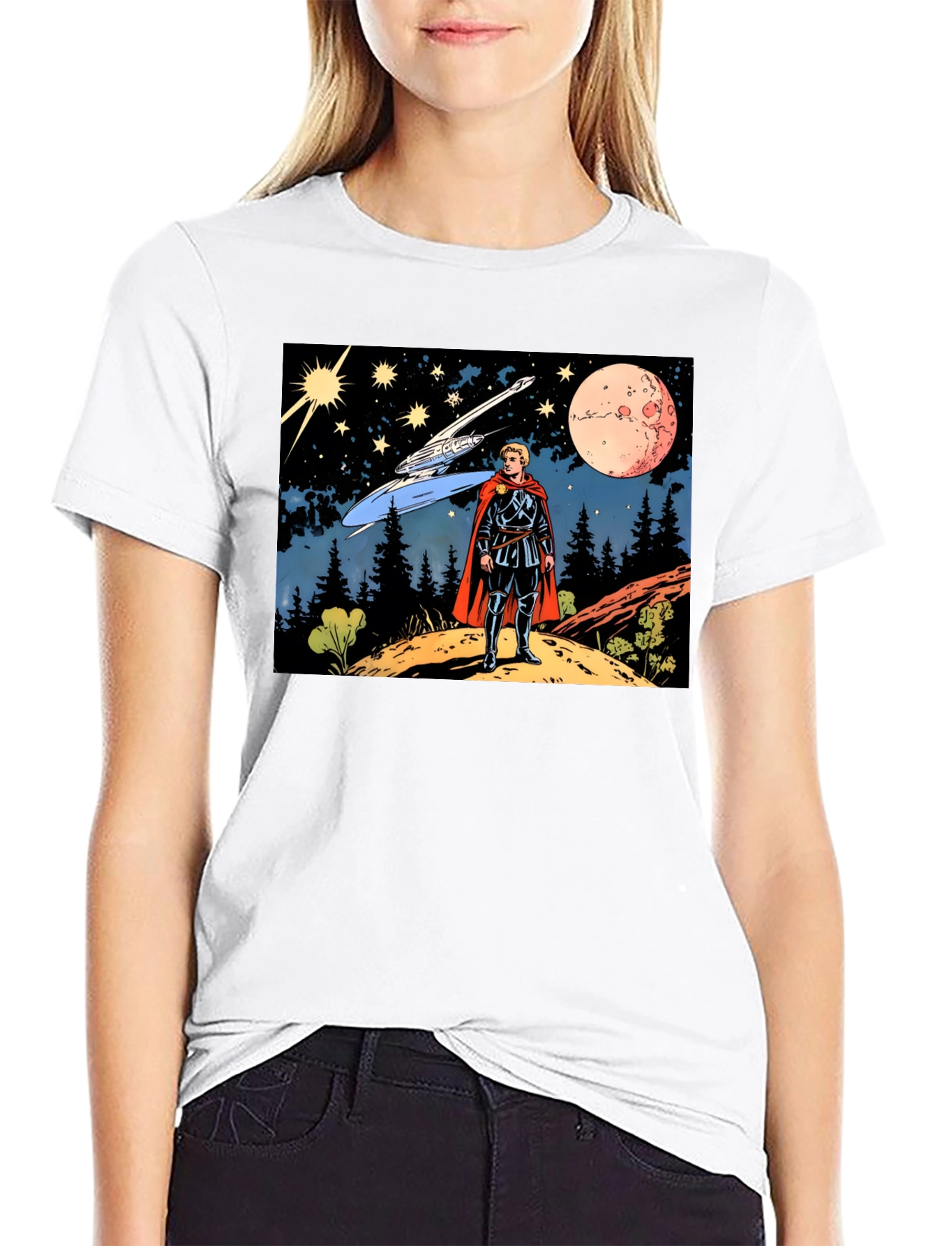 Retro Sci-Fi T-Shirt - Galactic Explorer