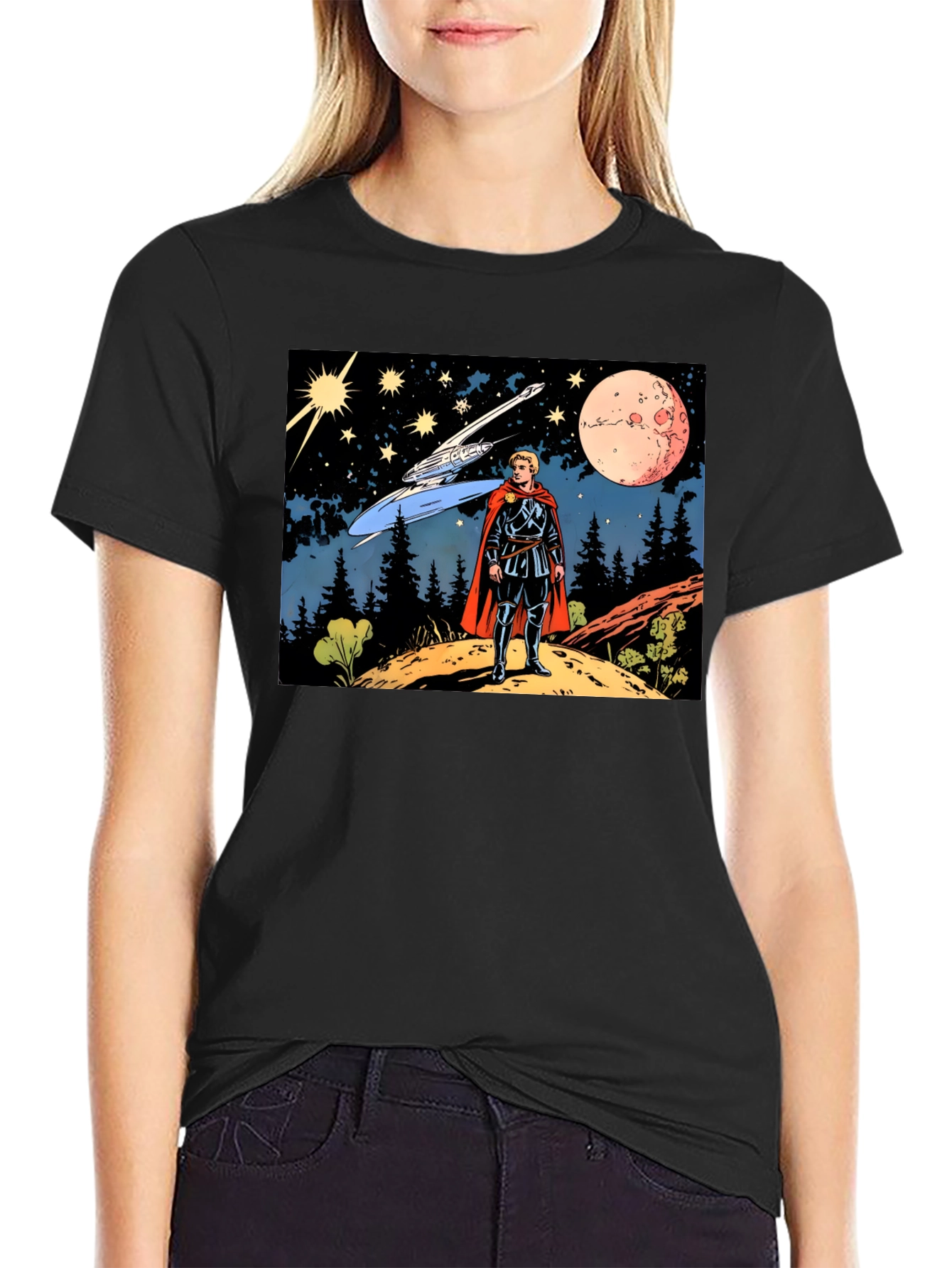 Retro Sci-Fi T-Shirt - Galactic Explorer