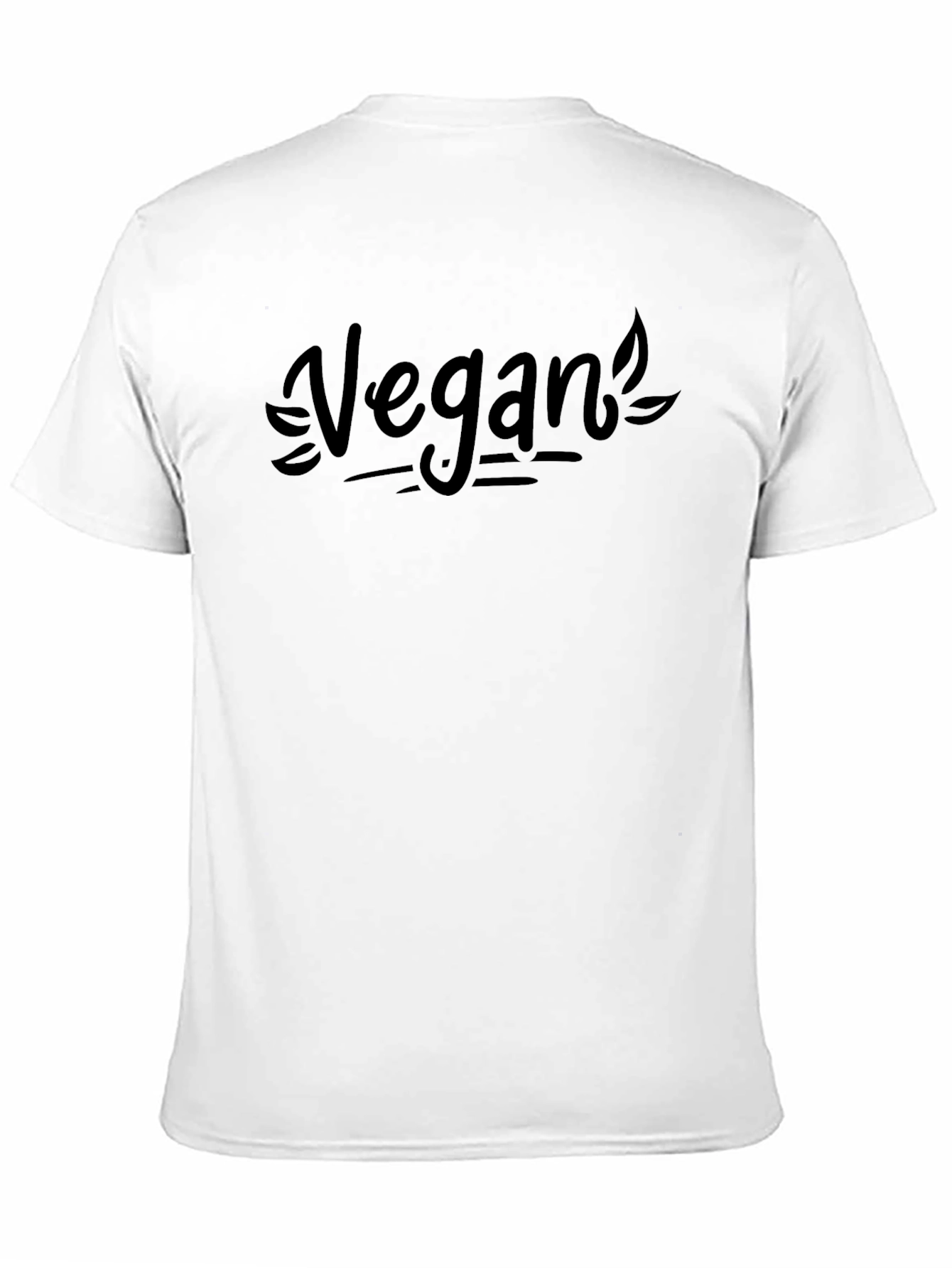 Vegan Graphic Tee - Black Cotton T-Shirt