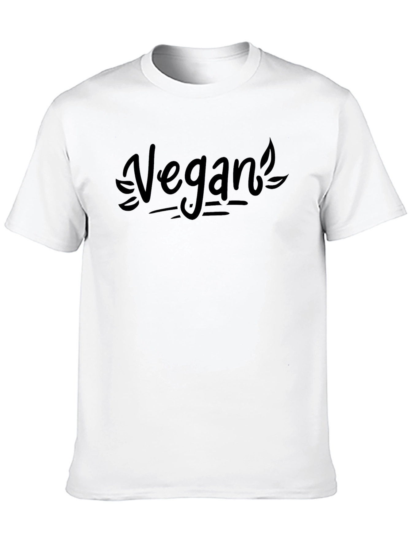 Vegan Graphic Tee - Black Cotton T-Shirt