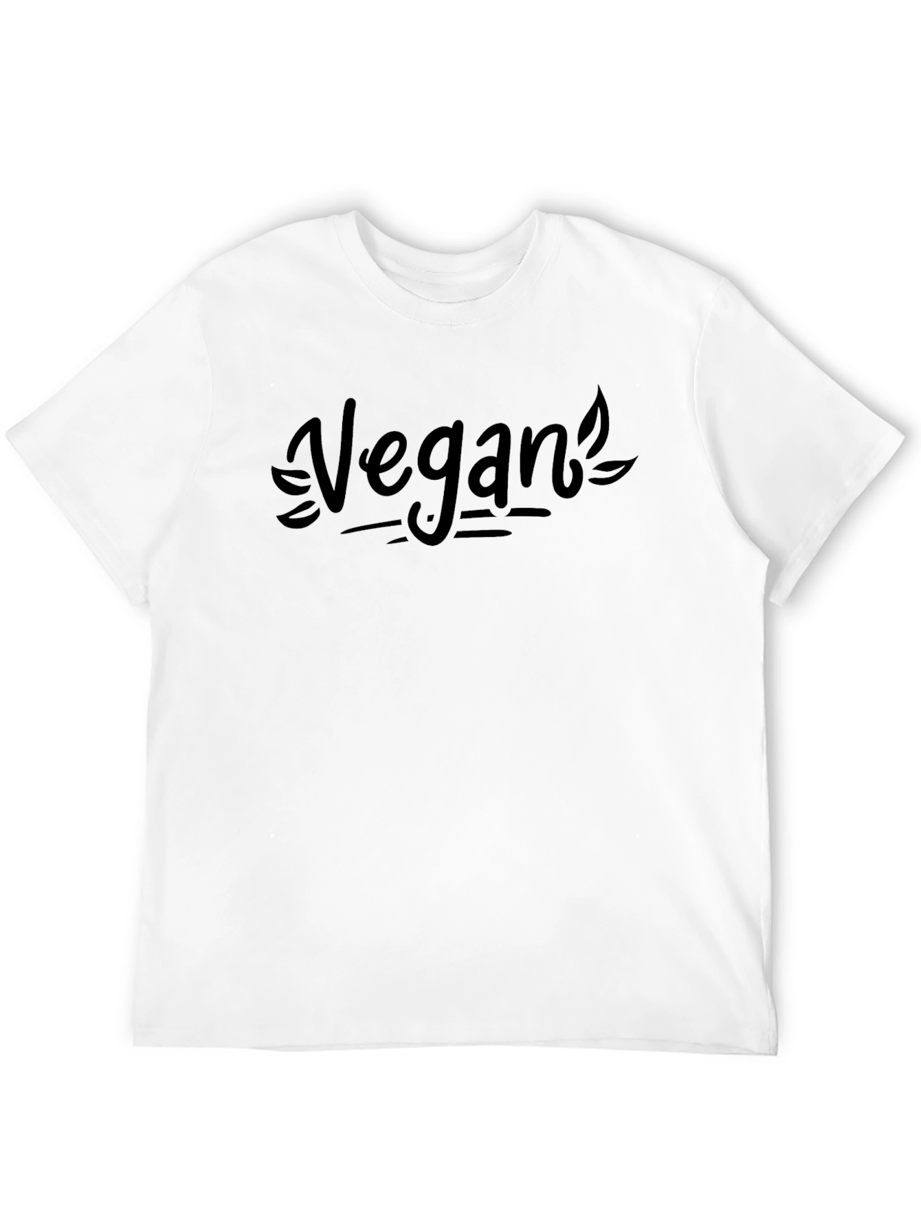 Vegan Graphic Tee - Black Cotton T-Shirt
