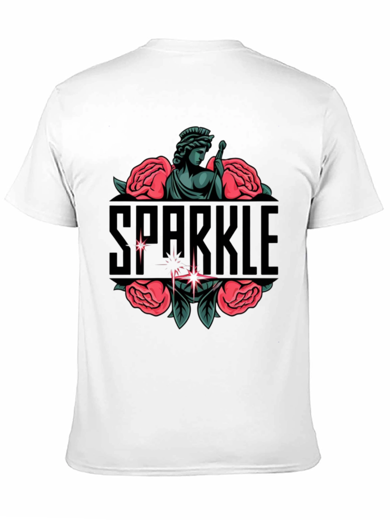 Sparkle Statue Graphic Black Tee