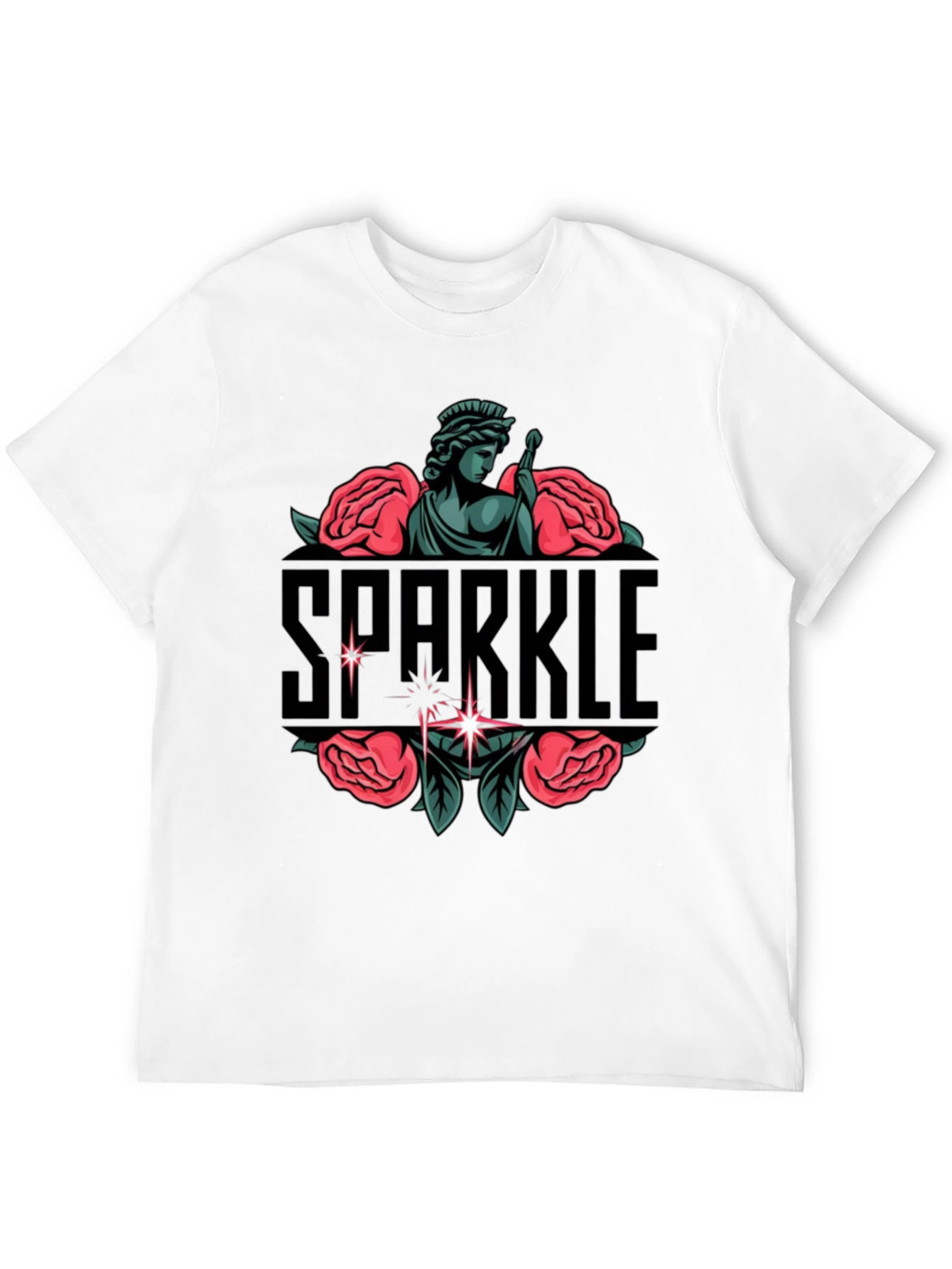 Sparkle Statue Graphic Black Tee