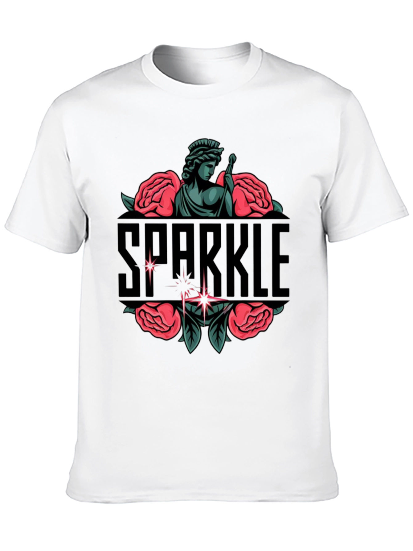 Sparkle Statue Graphic Black Tee