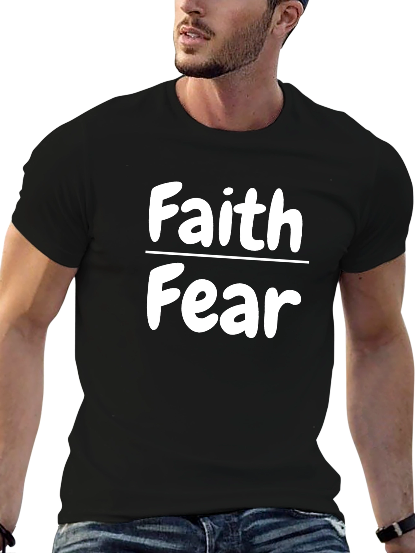 Faith Over Fear Graphic Tee - Unisex Black T-Shirt