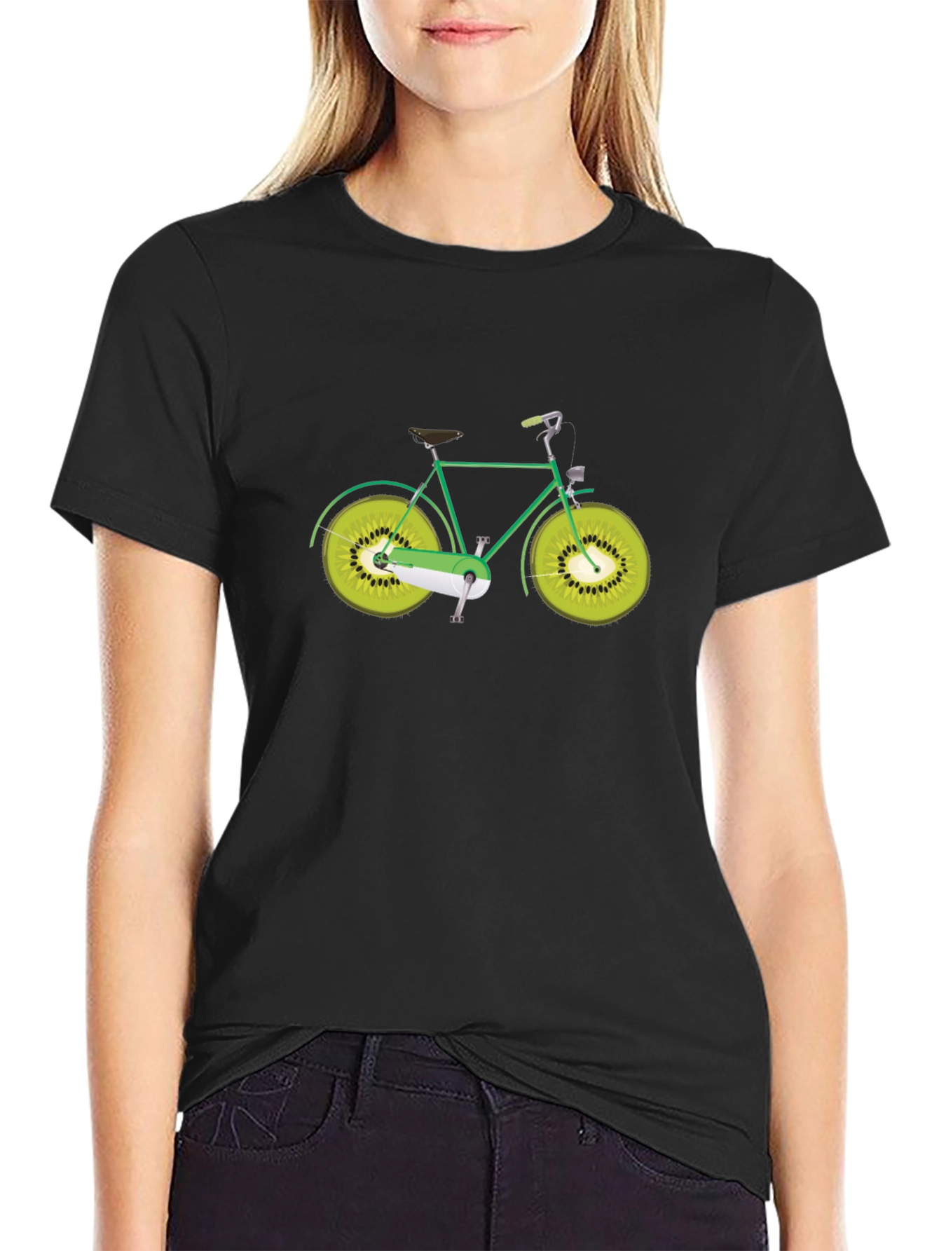 Kiwi Wheel Bike Graphic Tee - Unique Design