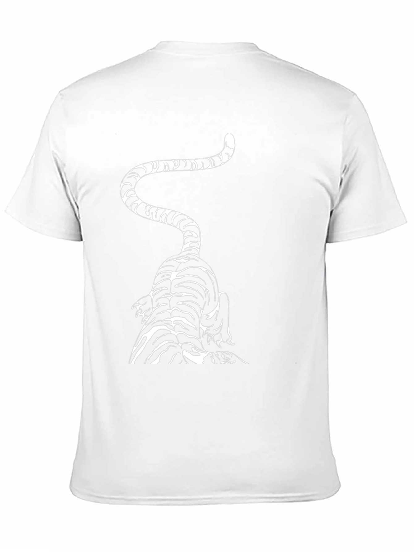 Striped Cat Graphic Tee - Black Cotton Blend