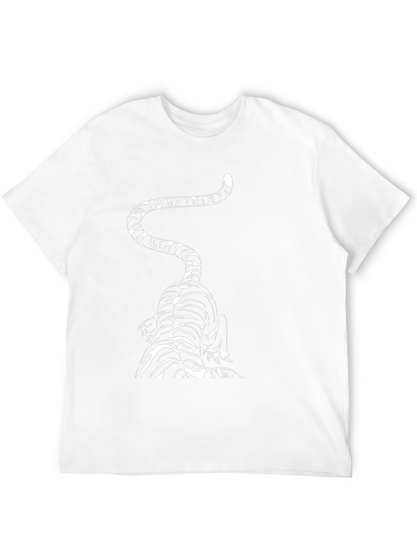 Striped Cat Graphic Tee - Black Cotton Blend