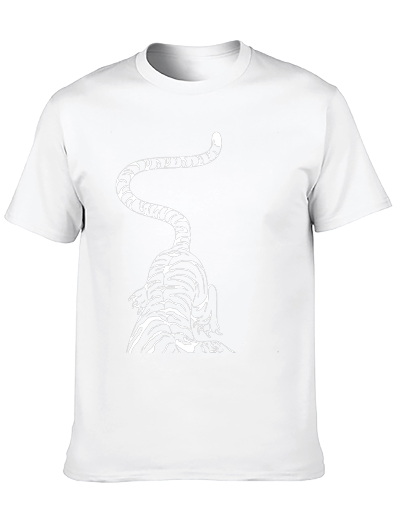 Striped Cat Graphic Tee - Black Cotton Blend