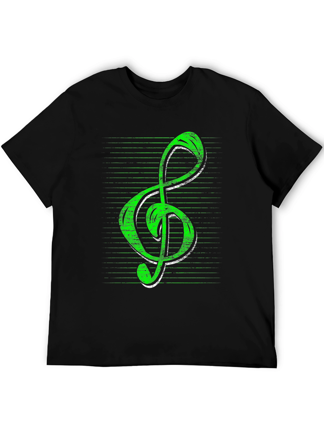 Green Treble Clef Music T-Shirt