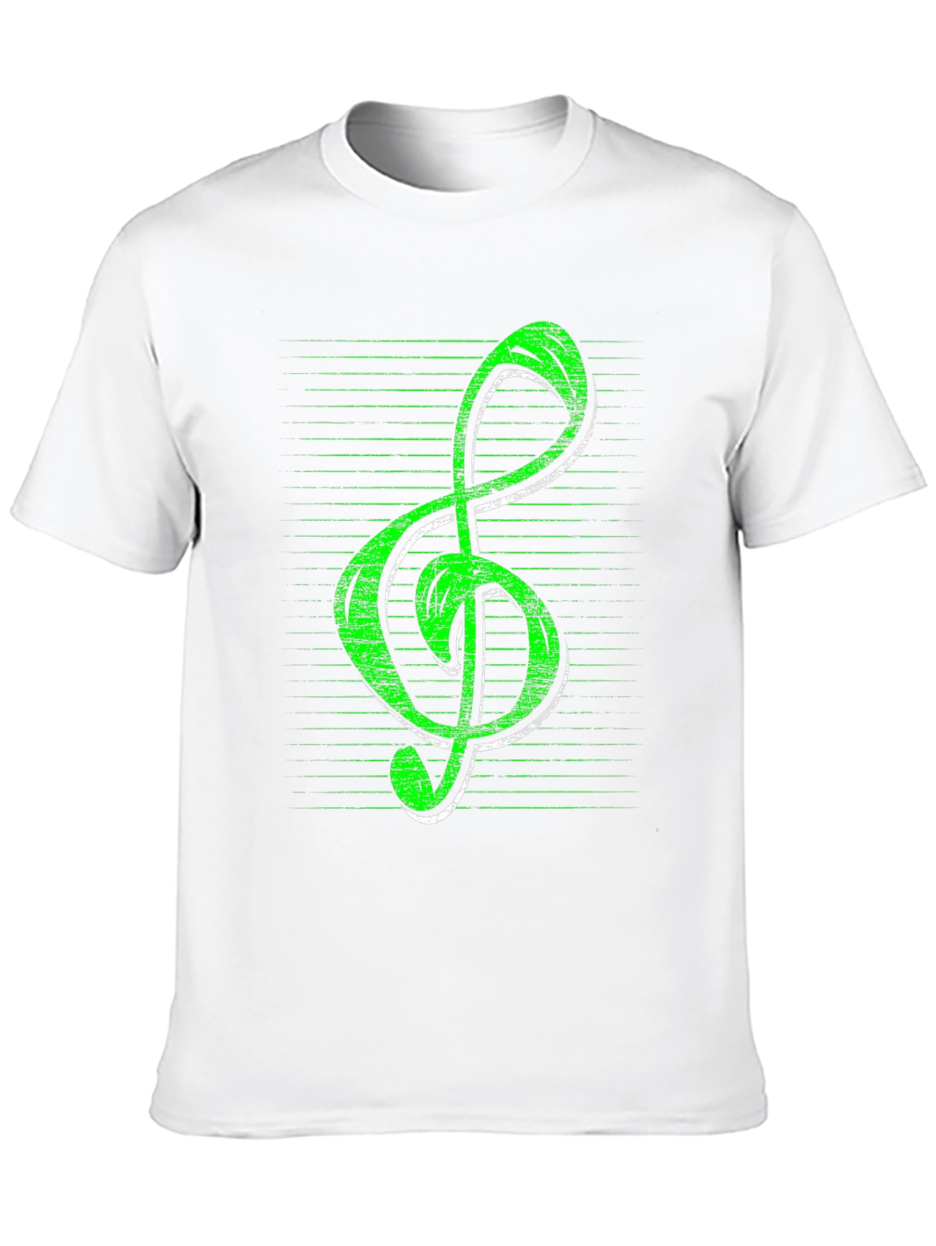 Green Treble Clef Music T-Shirt
