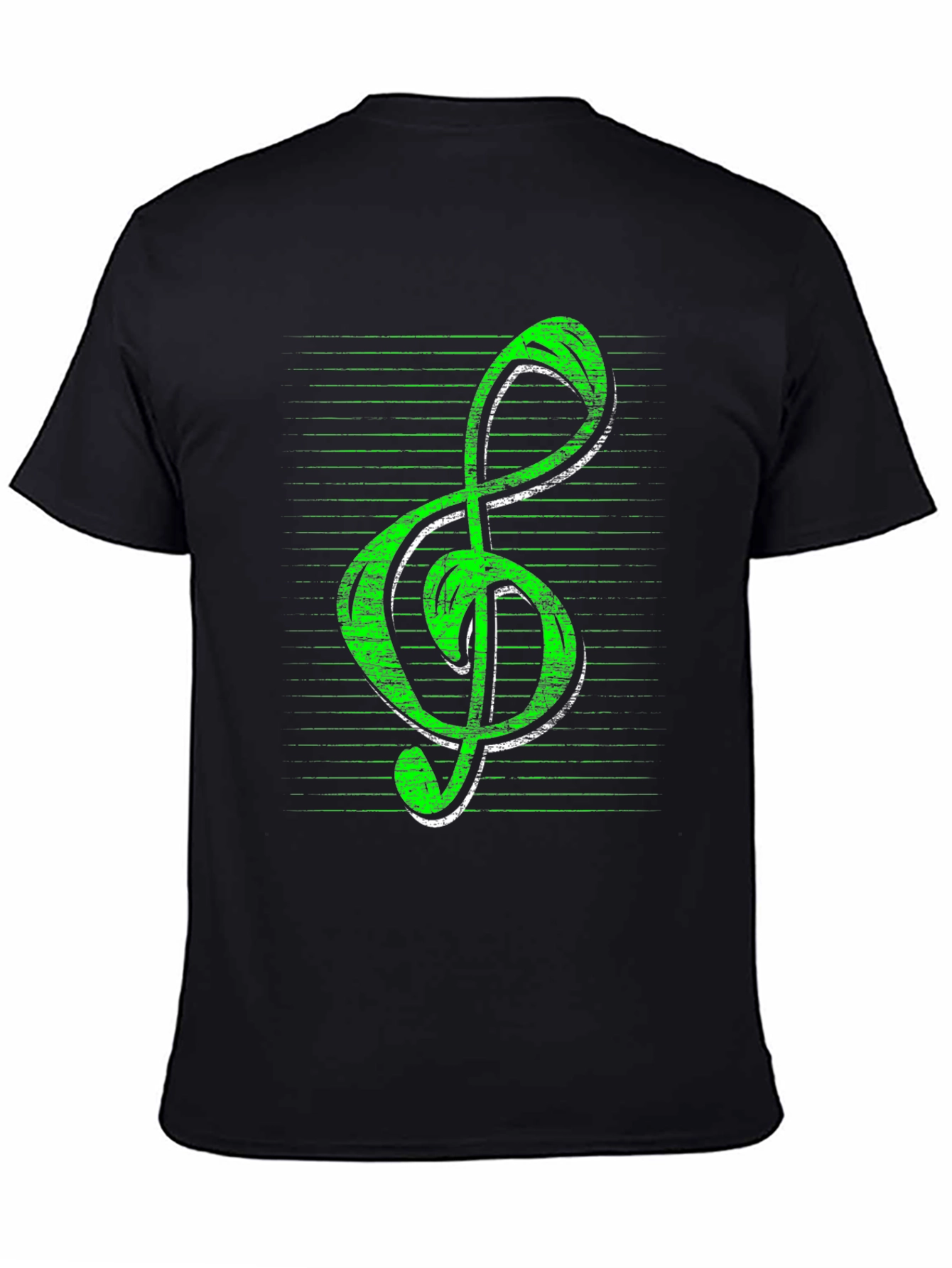 Green Treble Clef Music T-Shirt