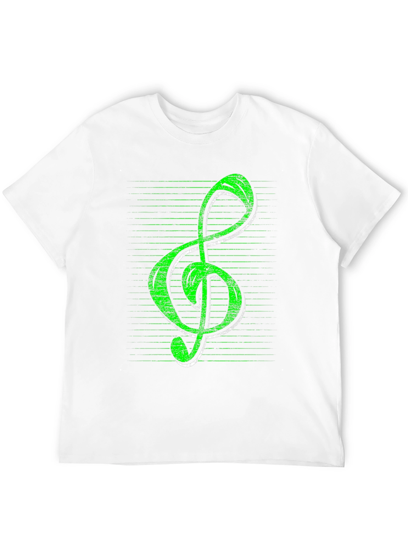 Green Treble Clef Music T-Shirt