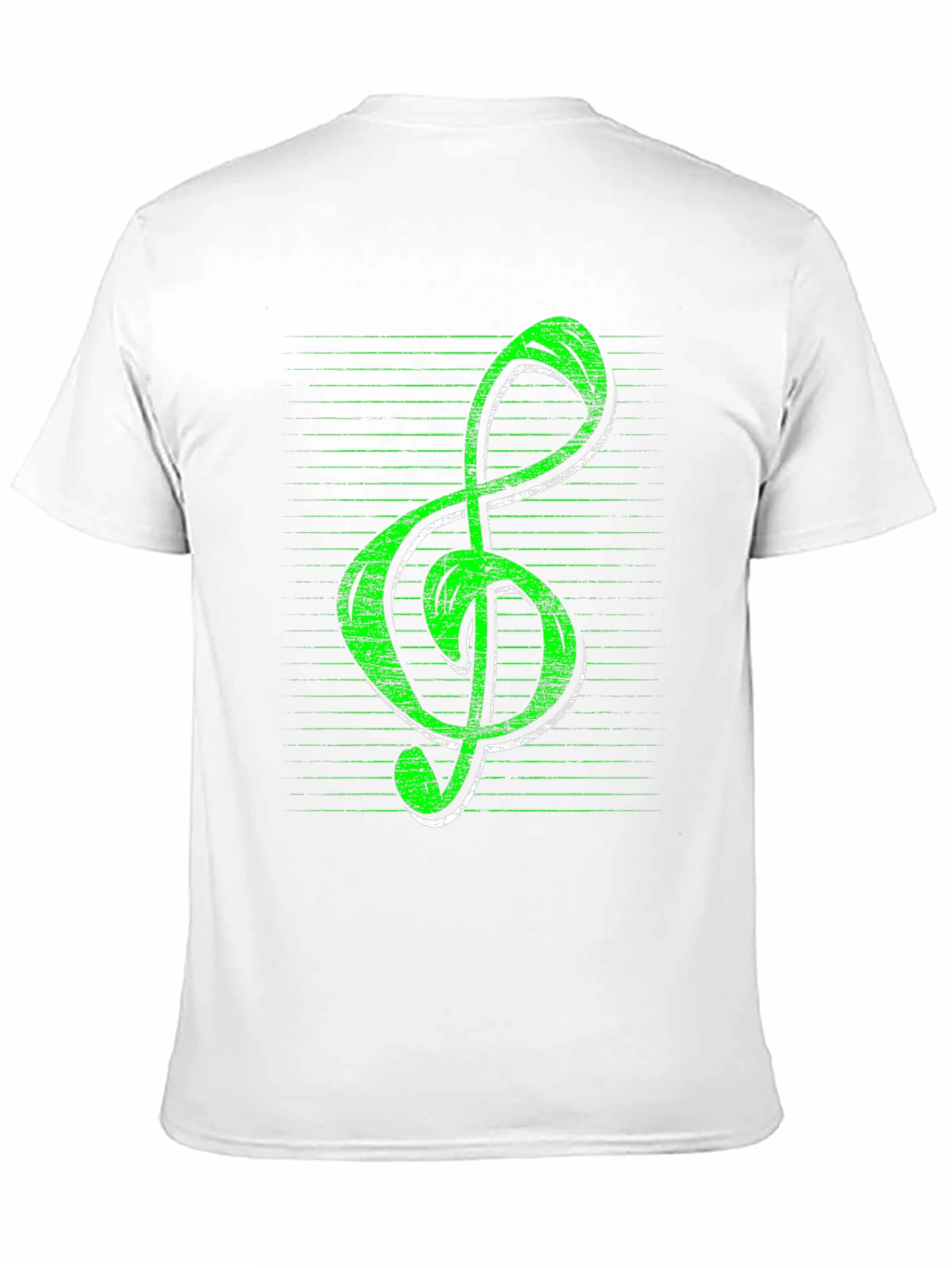 Green Treble Clef Music T-Shirt