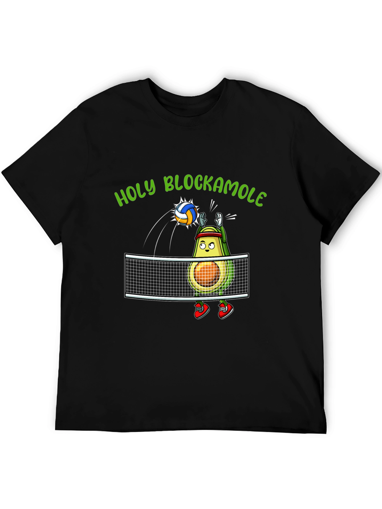 Holy Blockamole T-Shirt: Avocado Volleyball Design
