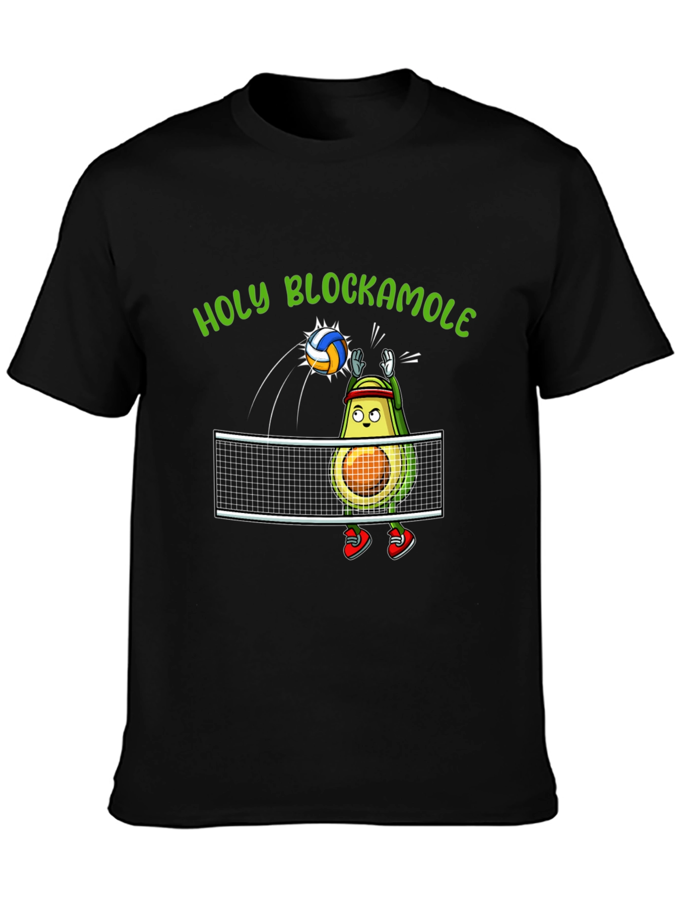 Holy Blockamole T-Shirt: Avocado Volleyball Design
